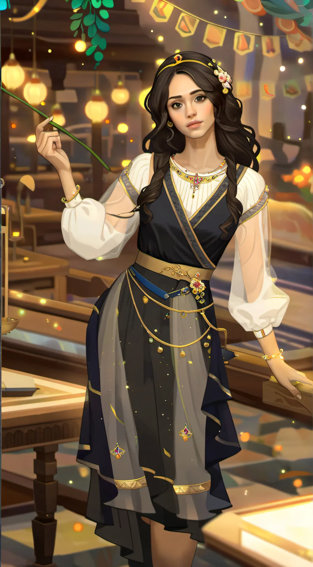 ai character: Fiona Gallagher  background