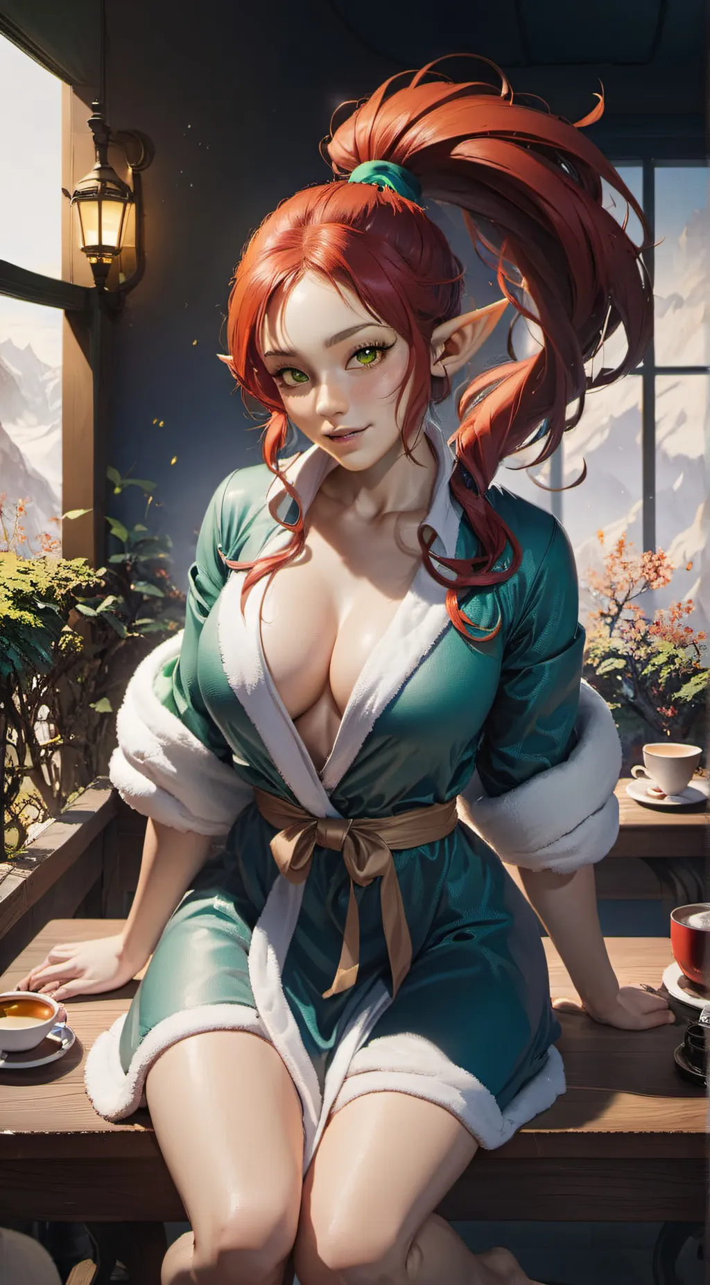 ai character: Monster Cafe  background