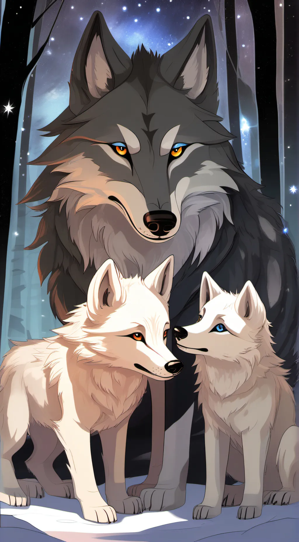 ai character: Galaxywolf background