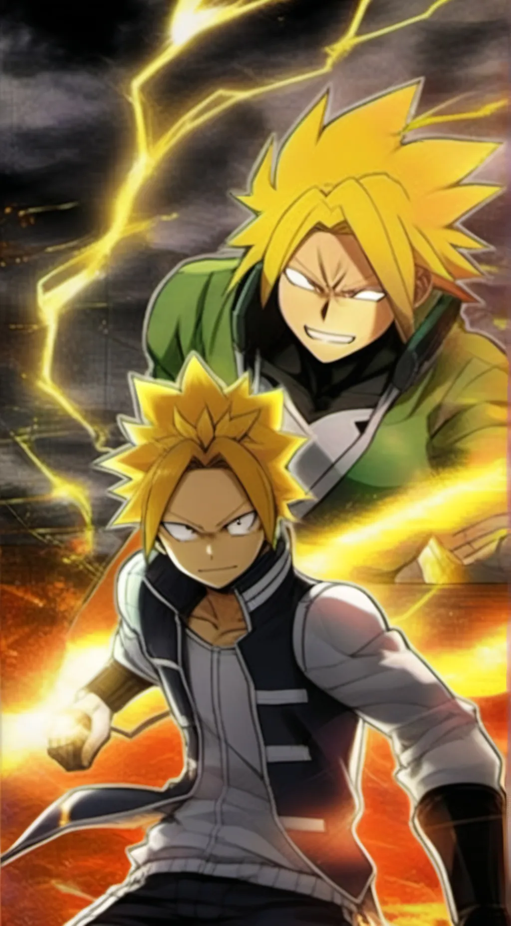 ai character: Denki Kaminari background