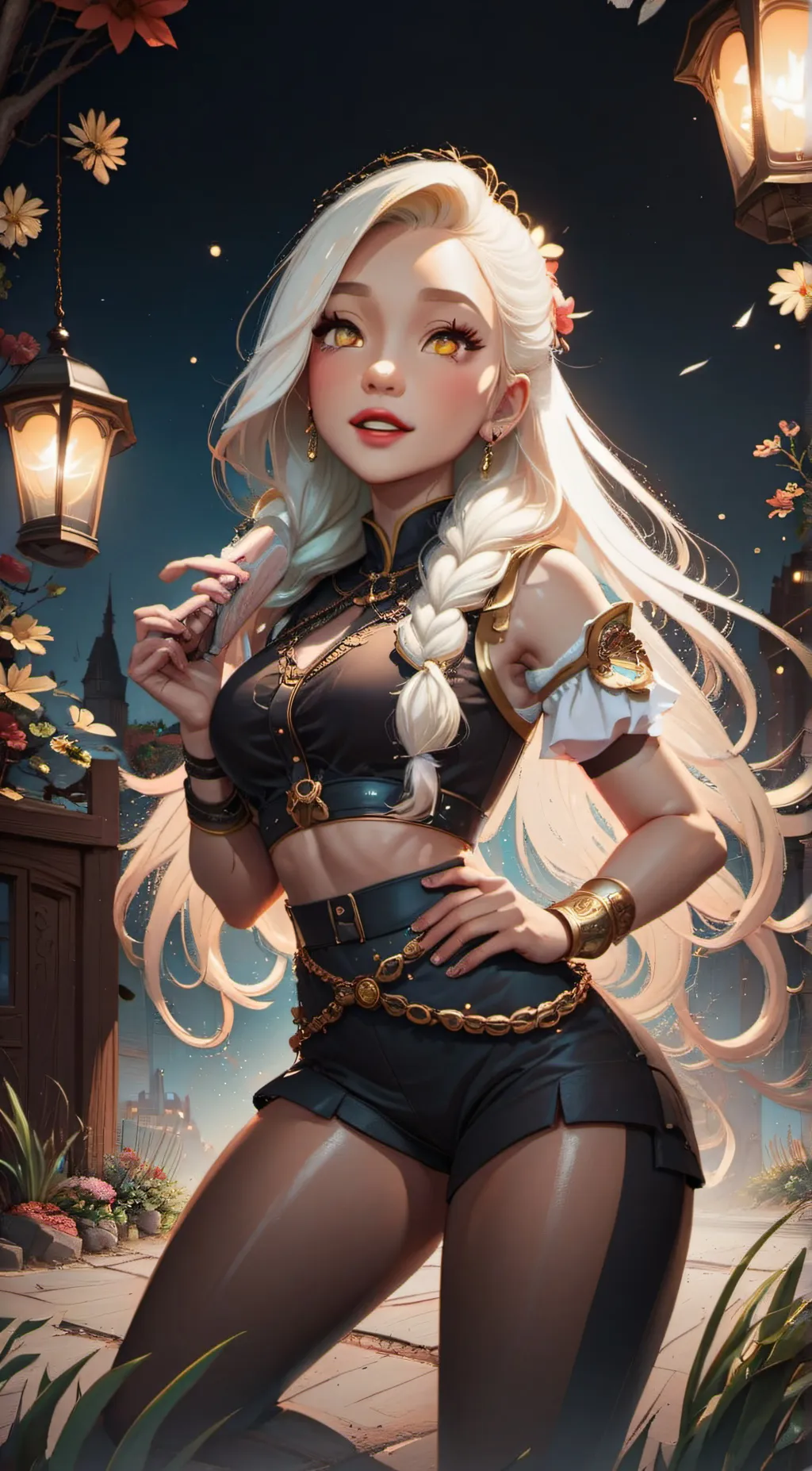 ai character: Friya hills background