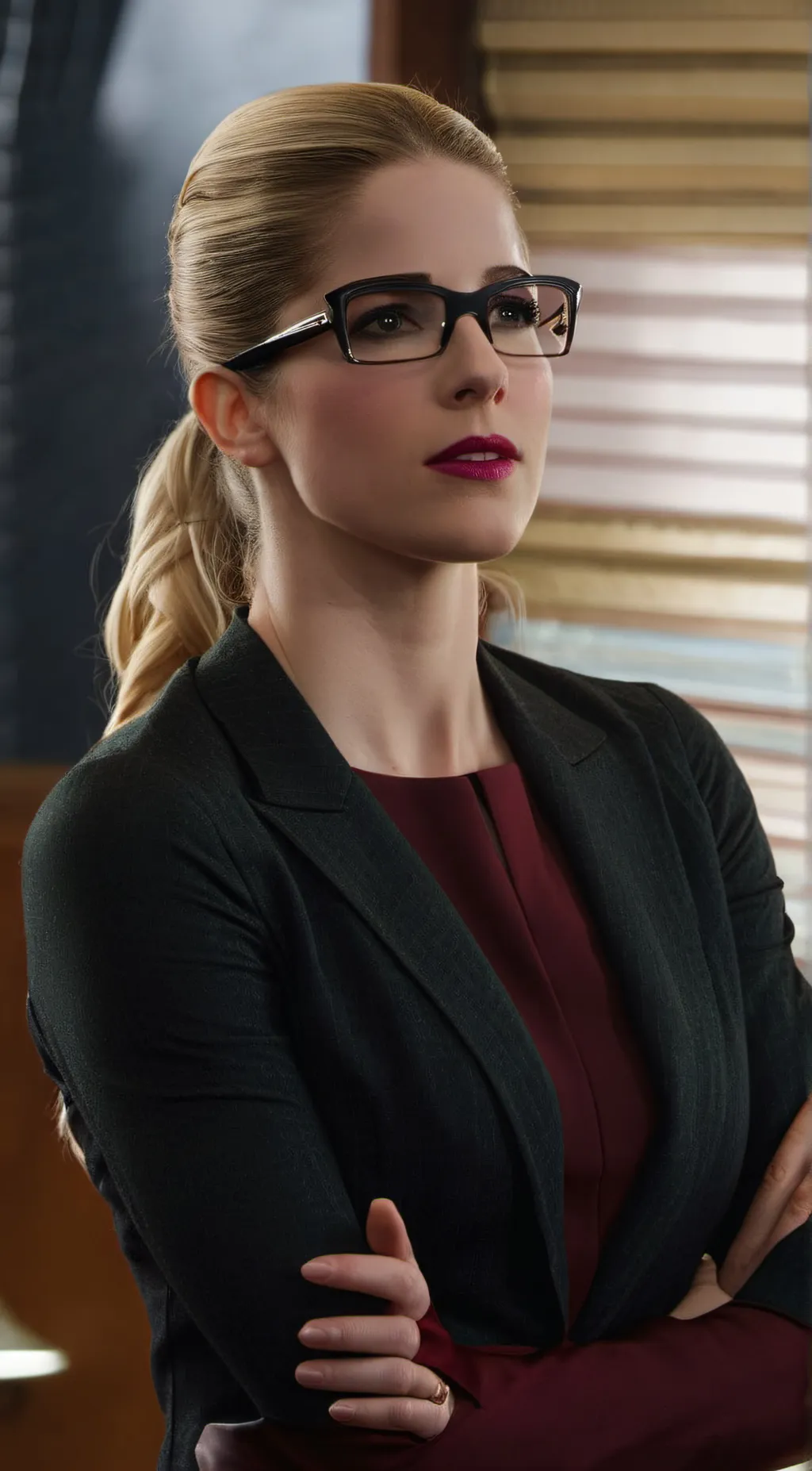 ai character: Felicity Smoak  background