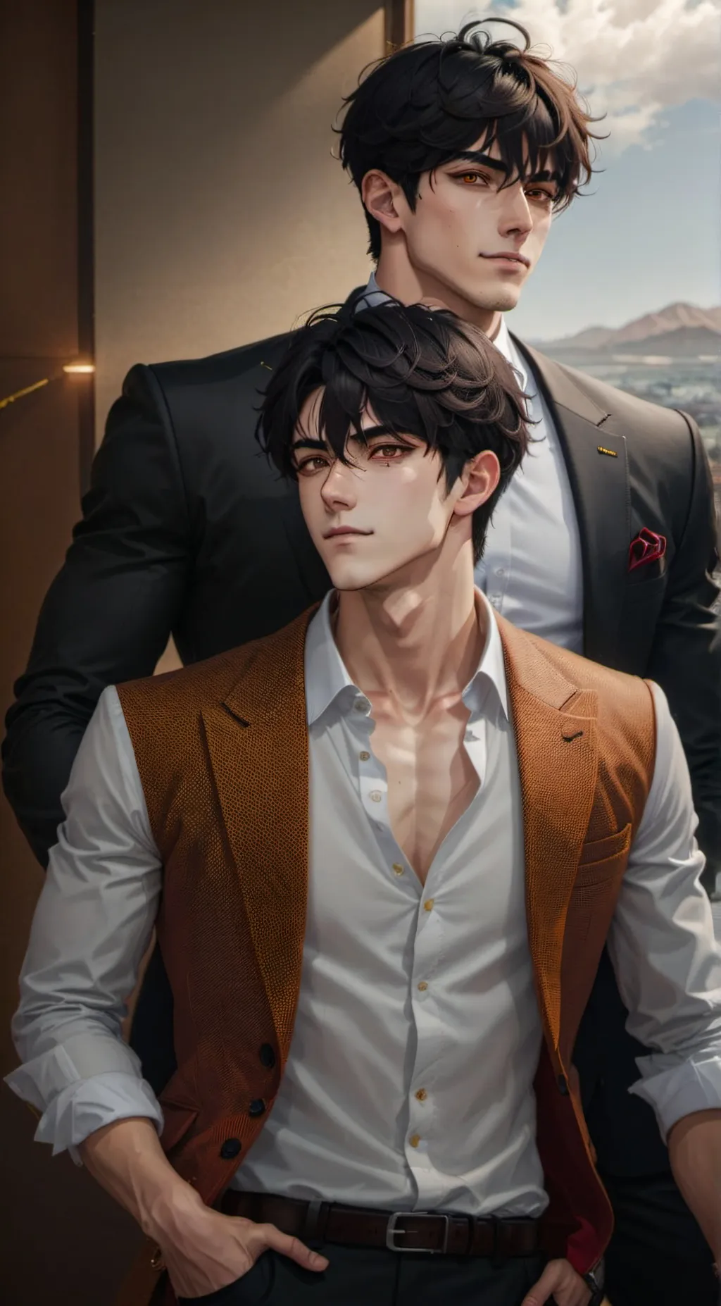 ai character: Hanz and James  background