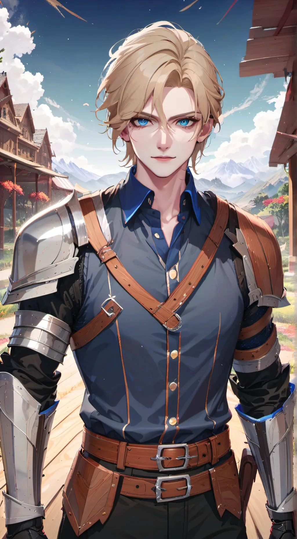 ai character: Kane Vaughn silver background