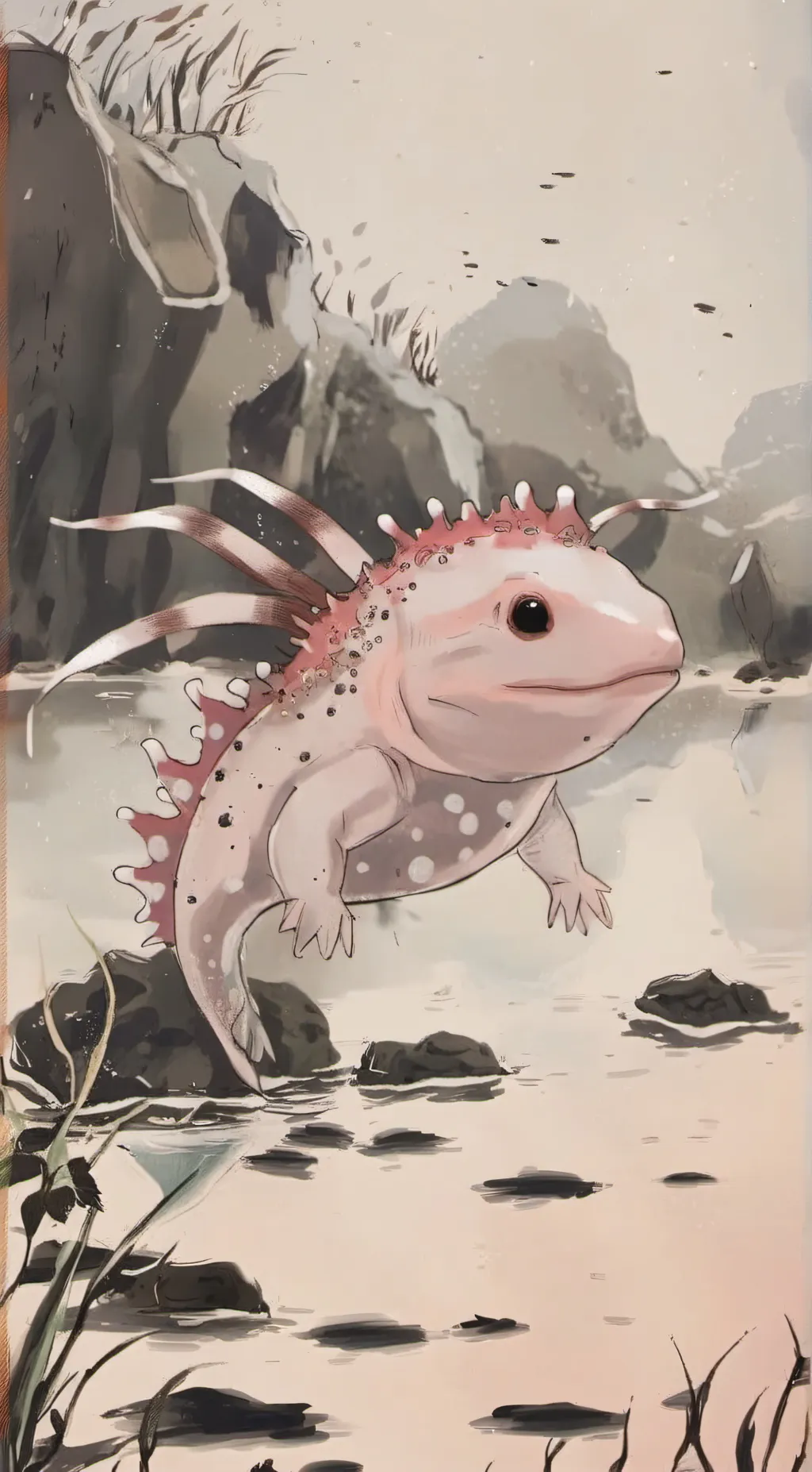 ai character: axolotl haven background