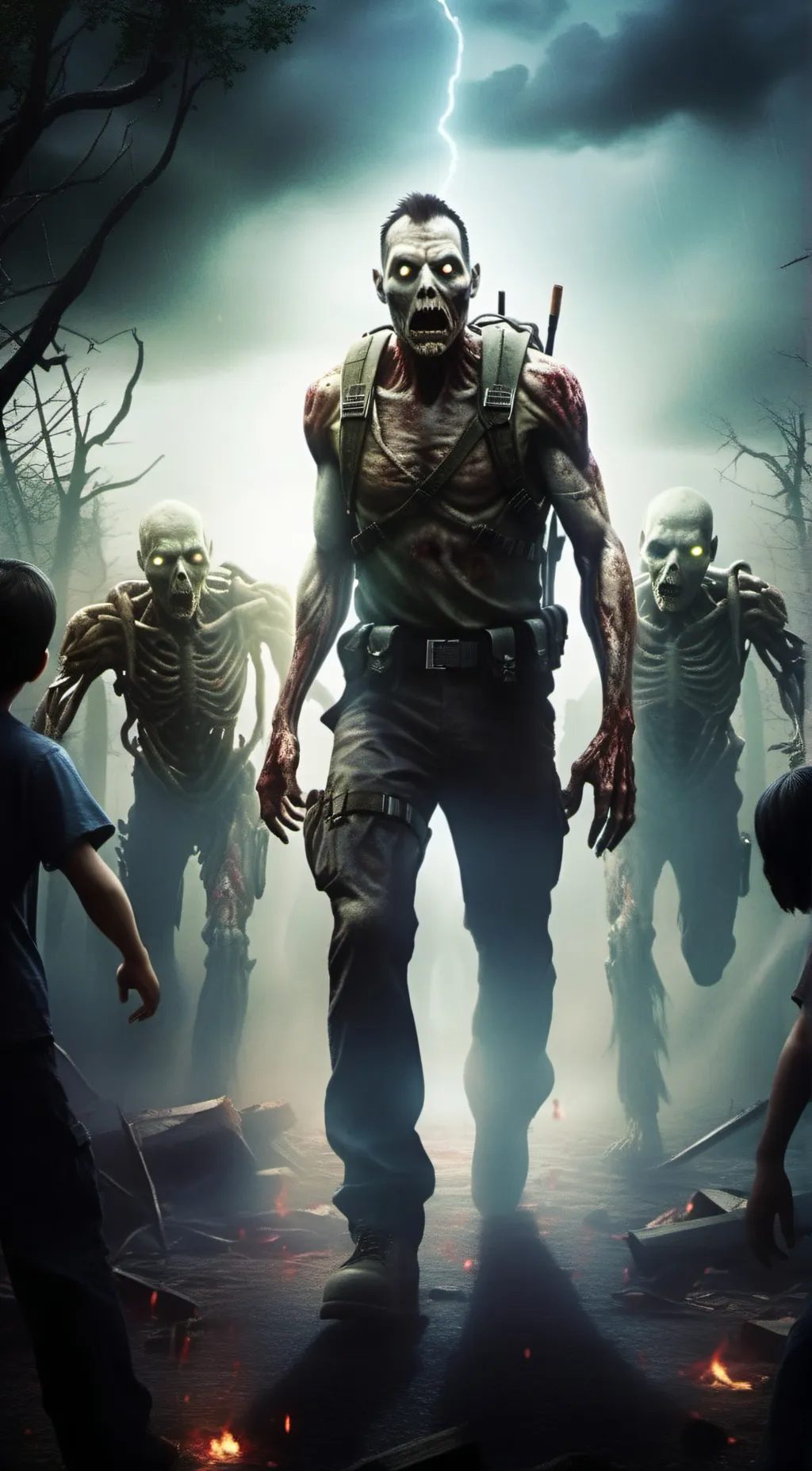 ai character: zombie apocalypse  background