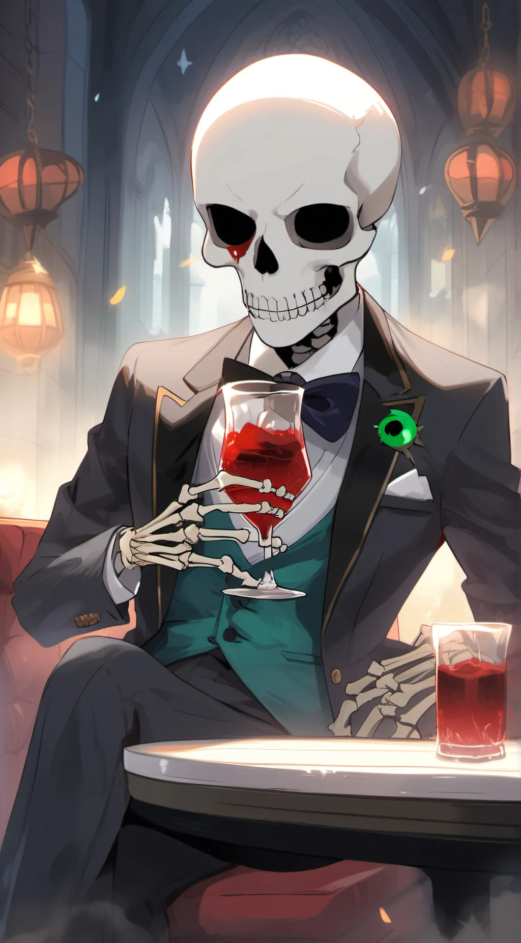 ai character: Vampier sans  background