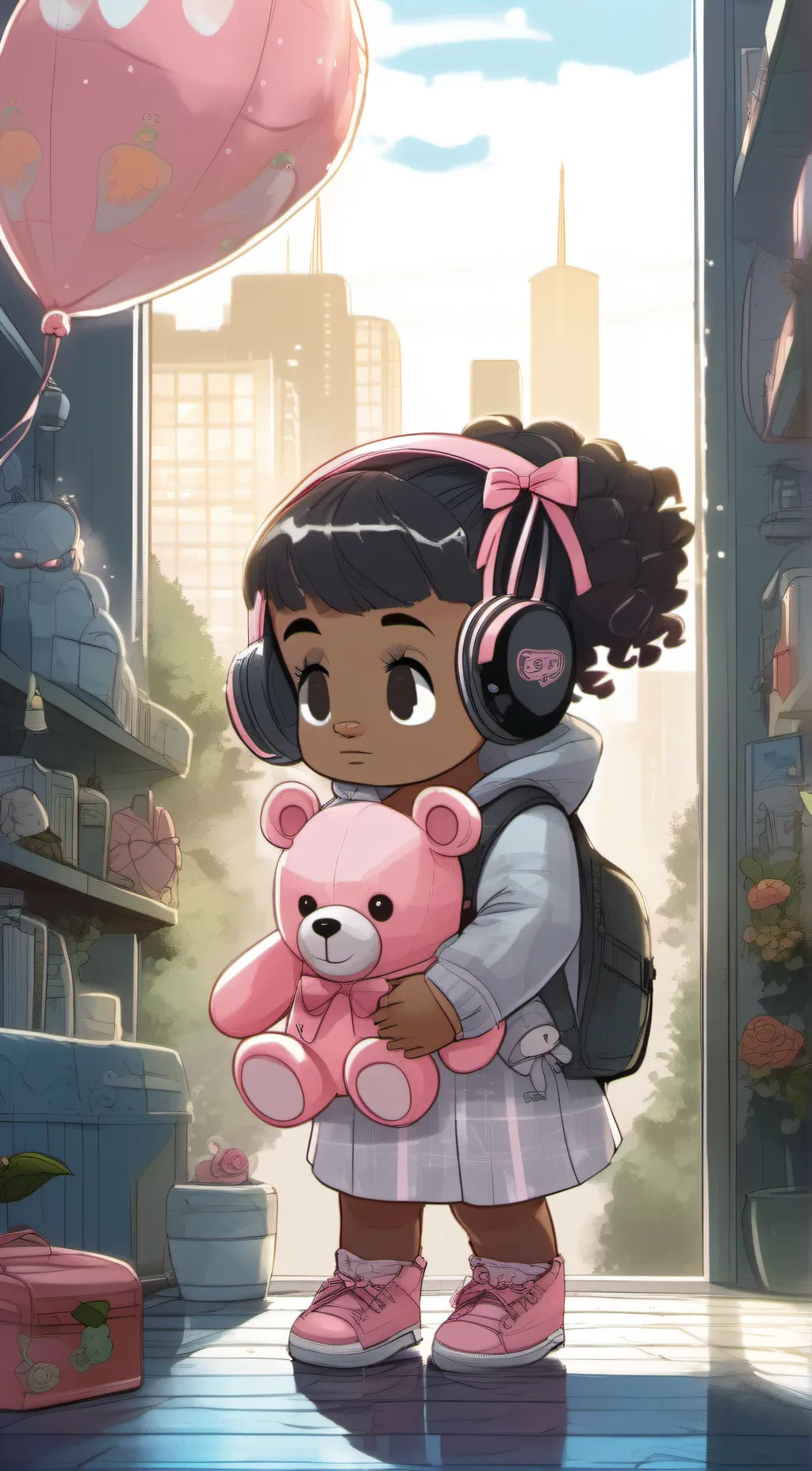 ai character: Mini pinky background