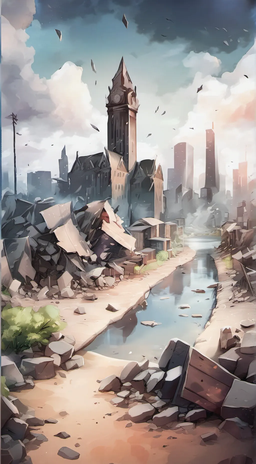 ai character: Shibuya Arc Ending background