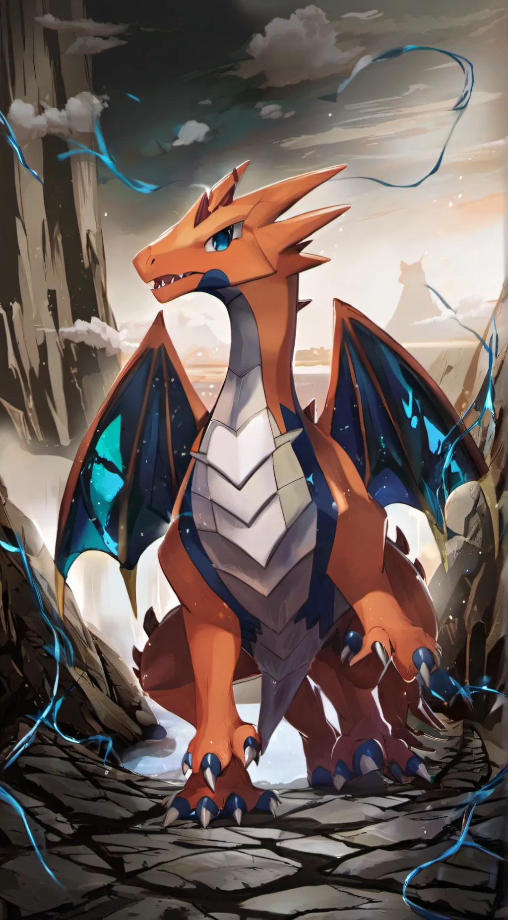 ai character: Charizard background