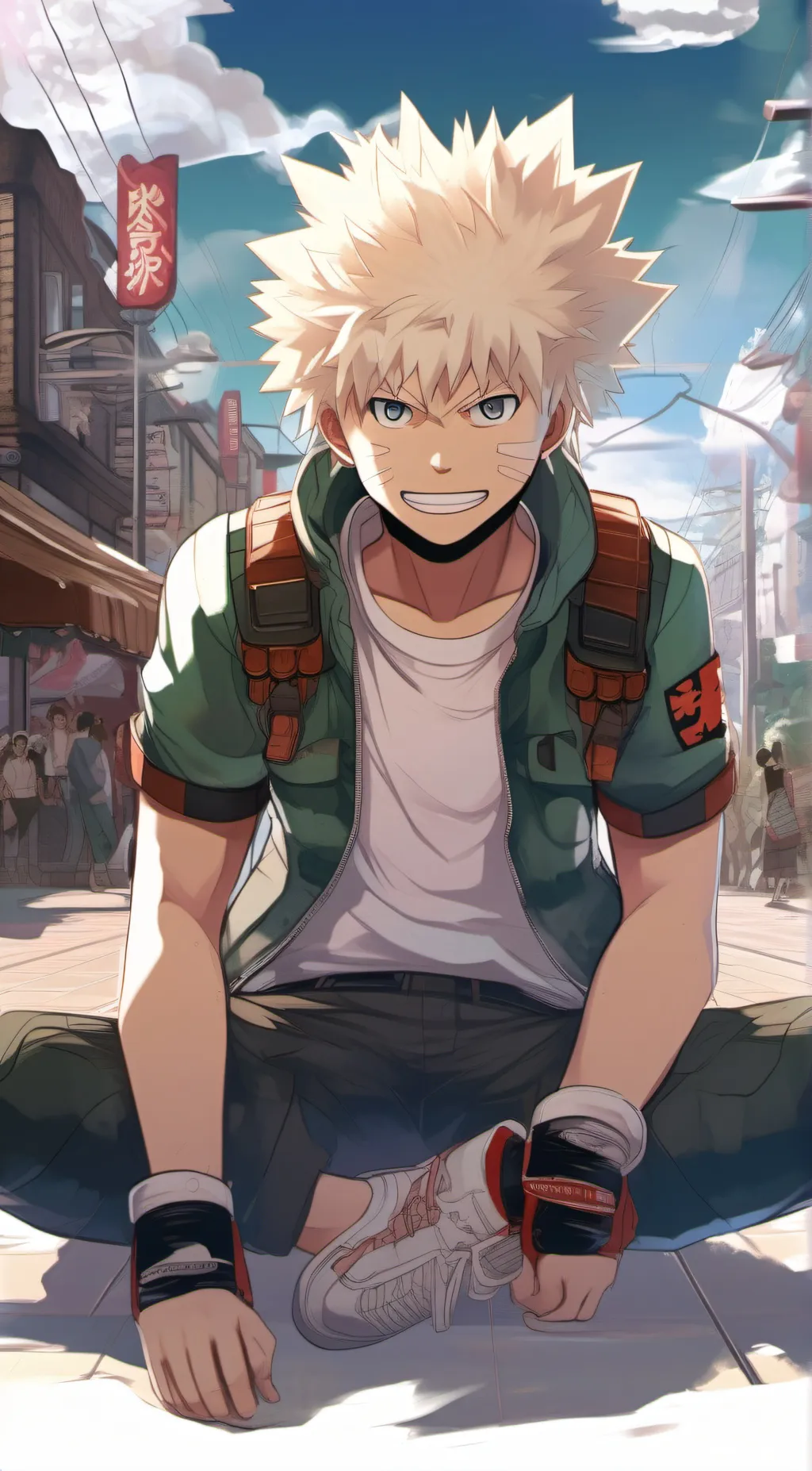 ai character: bakugou  background