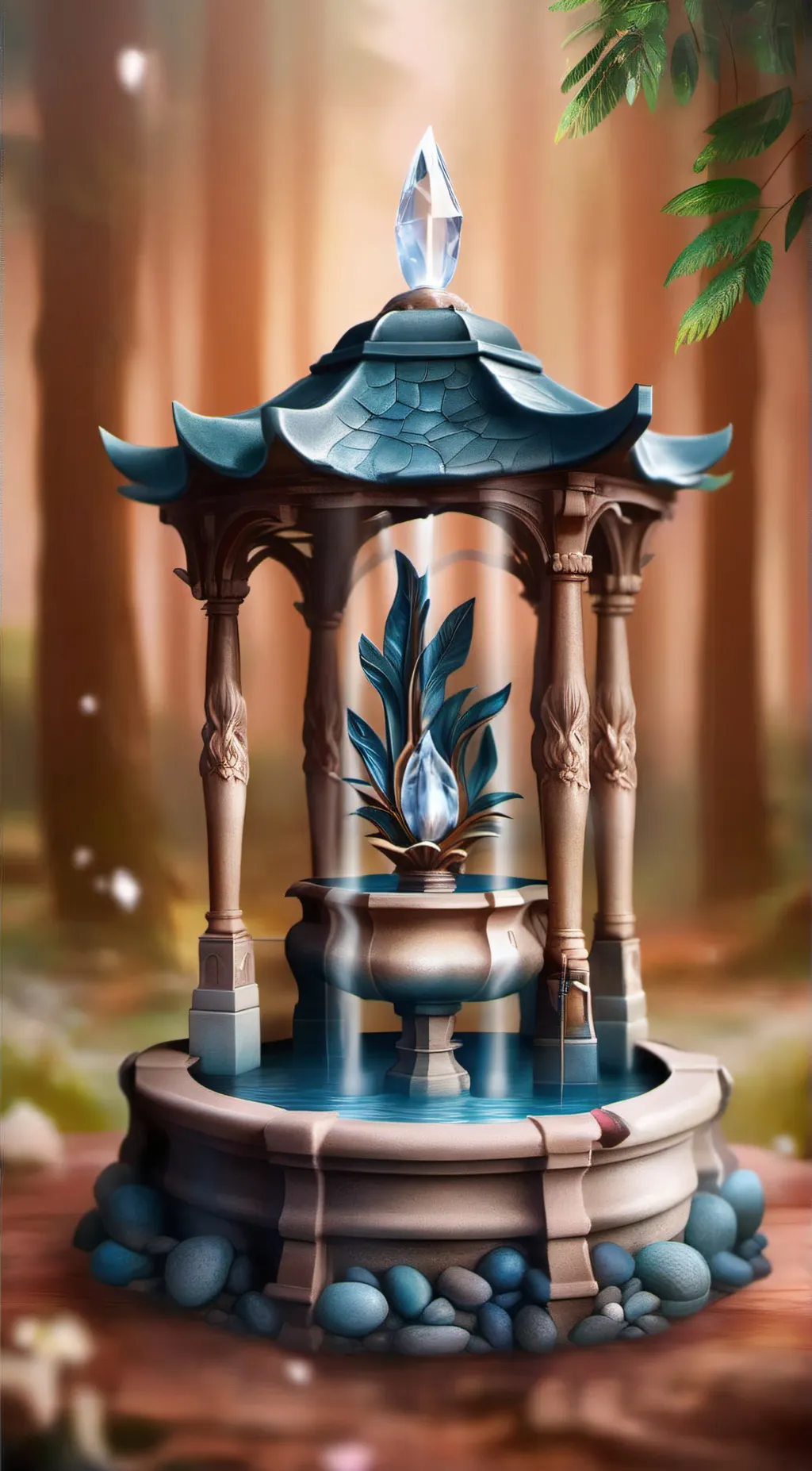 ai character: Fountain of Youth background
