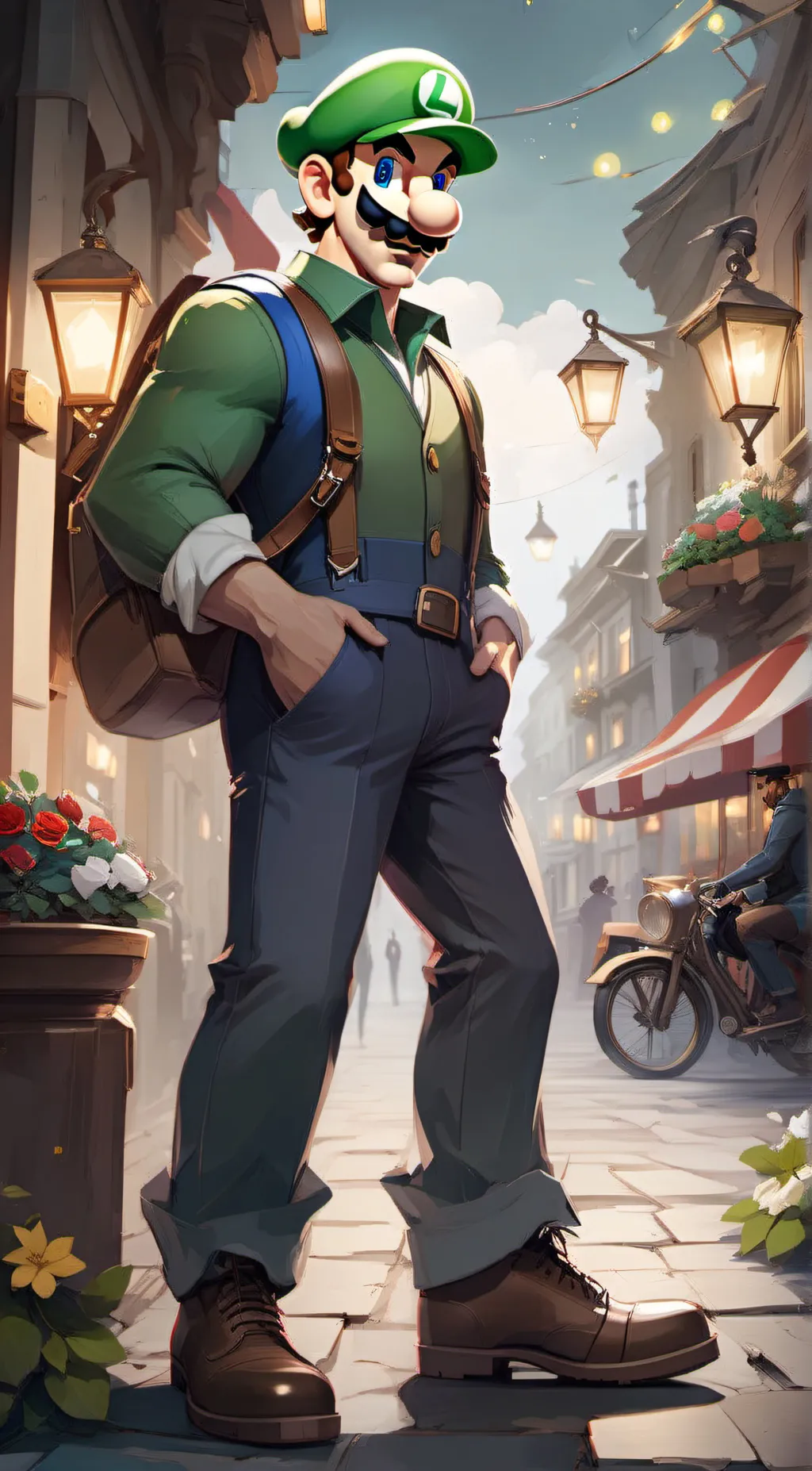 ai character: luigi background