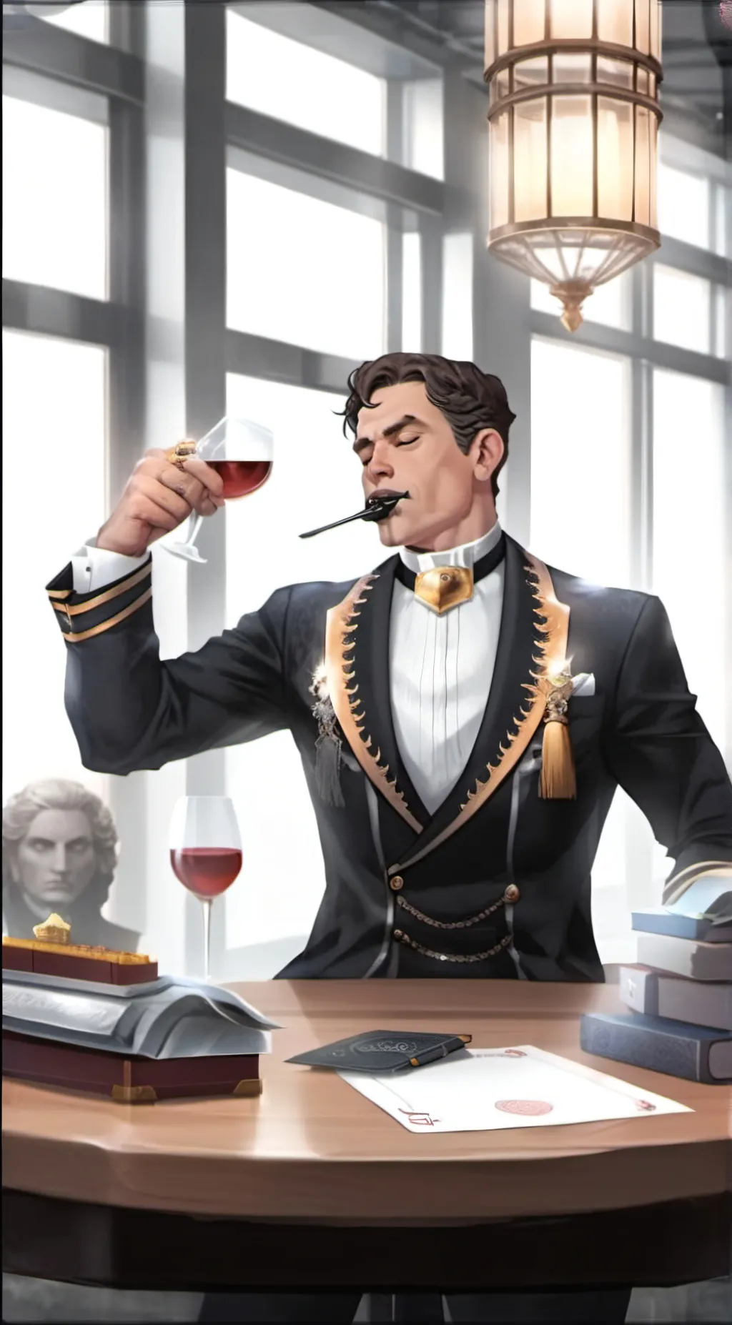 ai character: Mr. % background