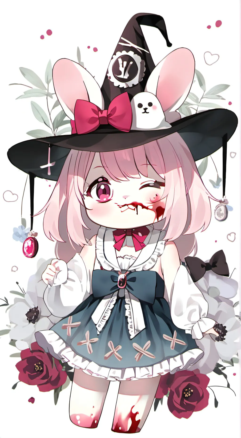 ai character: ROSÉ WITCH BUNNEH background