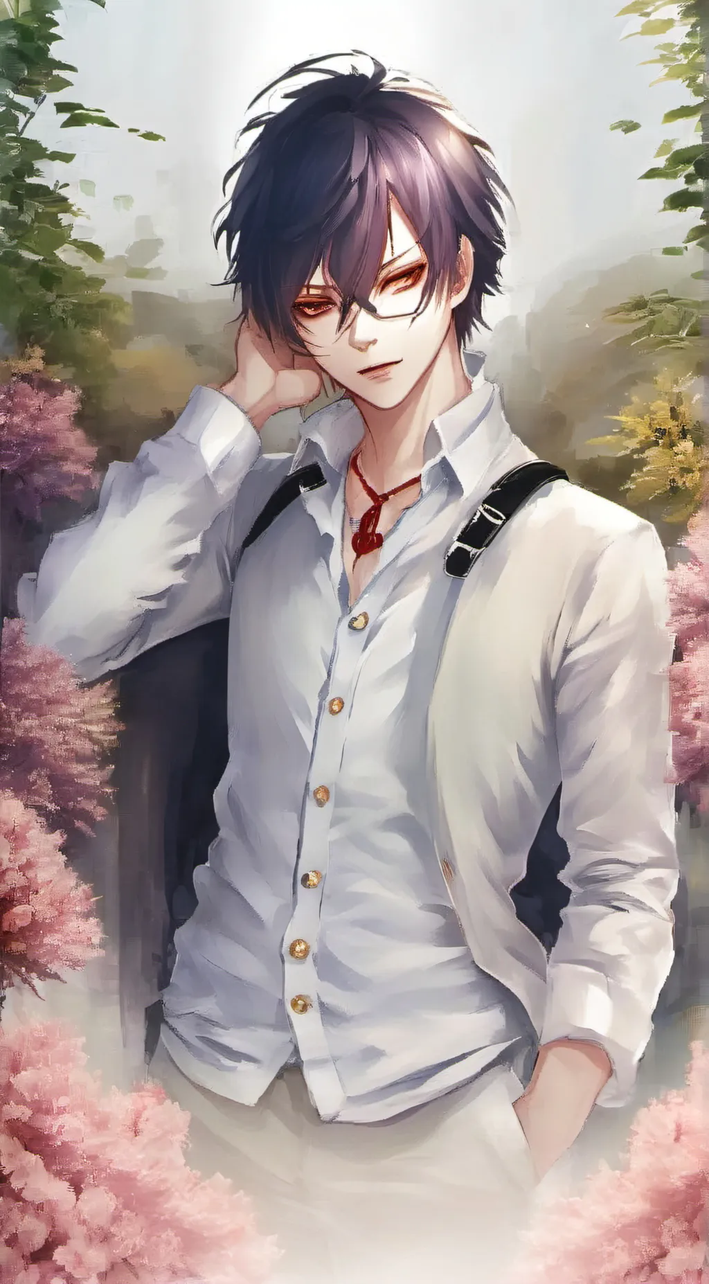 ai character: ⛧┈♛𝐌𝐚𝐱♛┈⛧ background