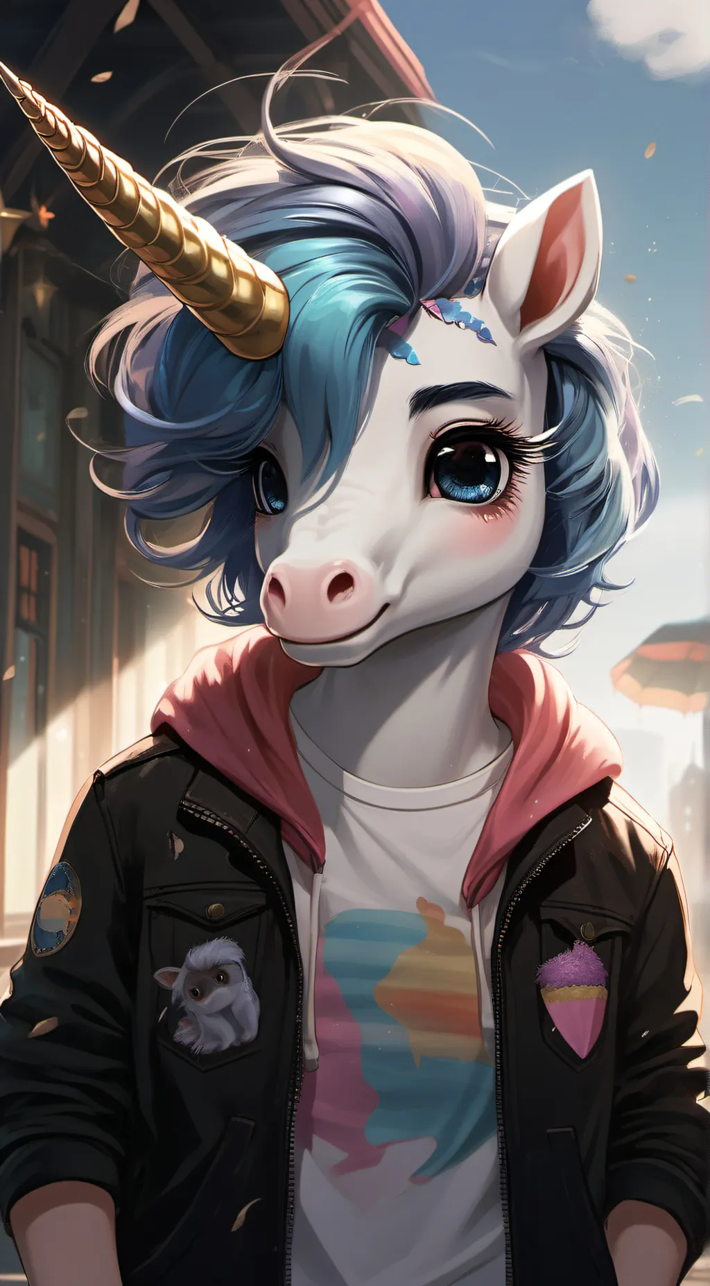 ai character: Unigirl  background