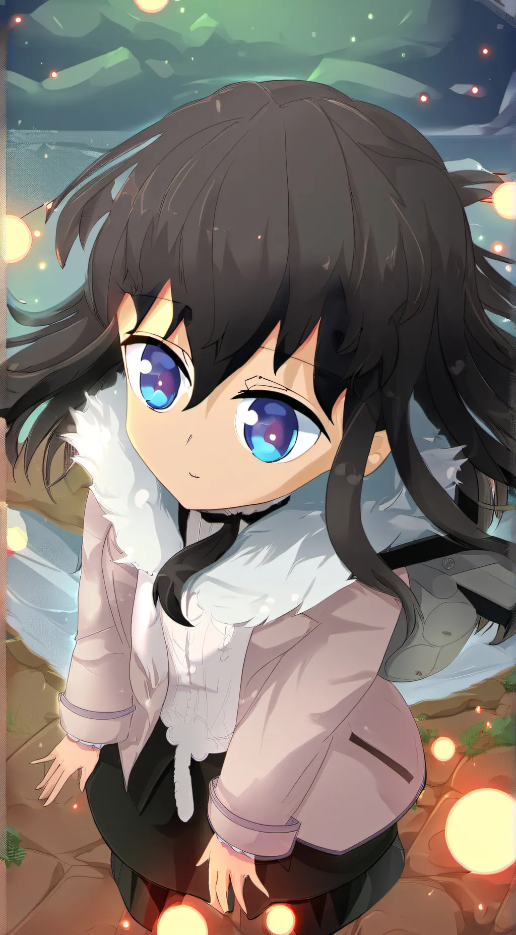 ai character: muichiro chan  background