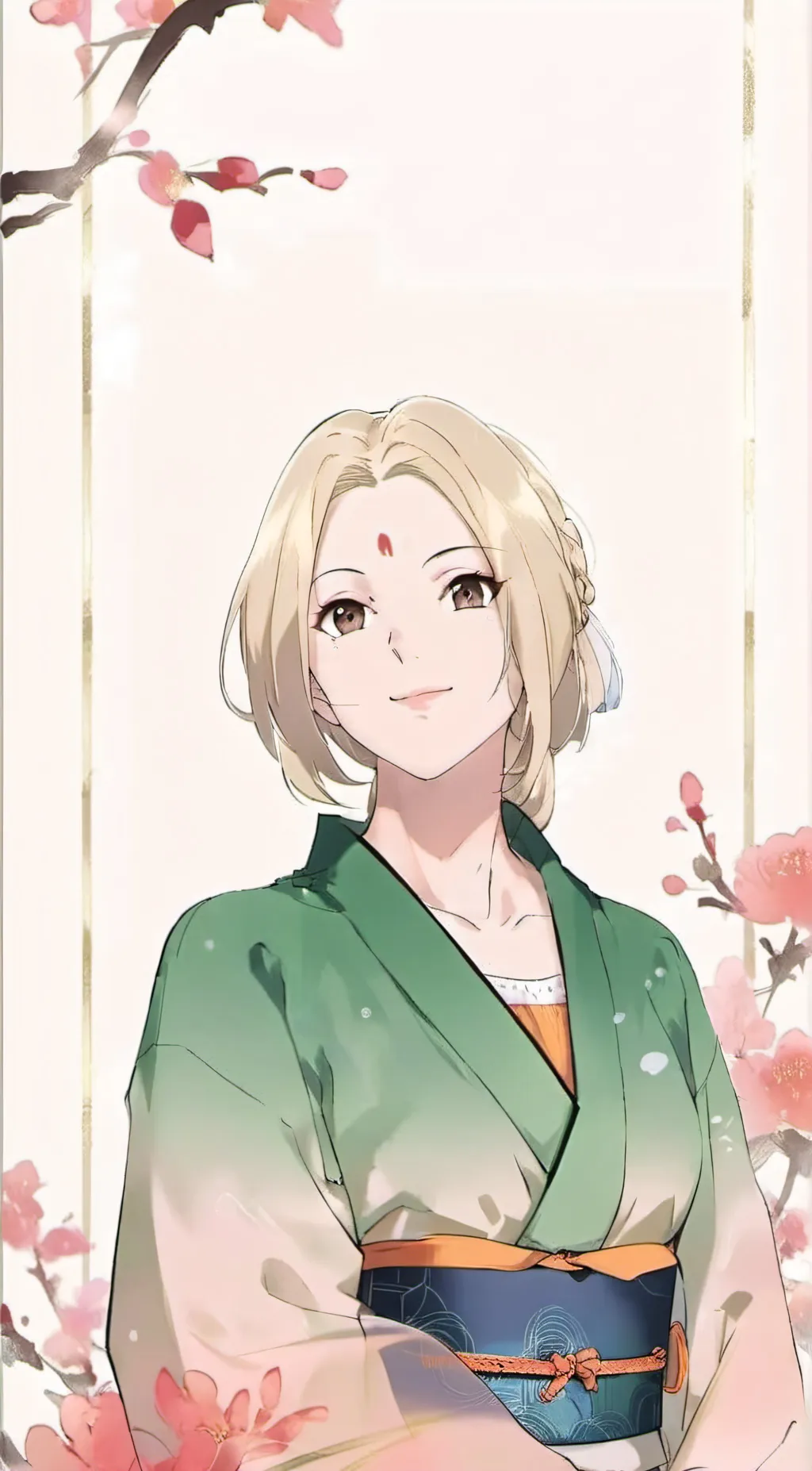 ai character: Kimono background