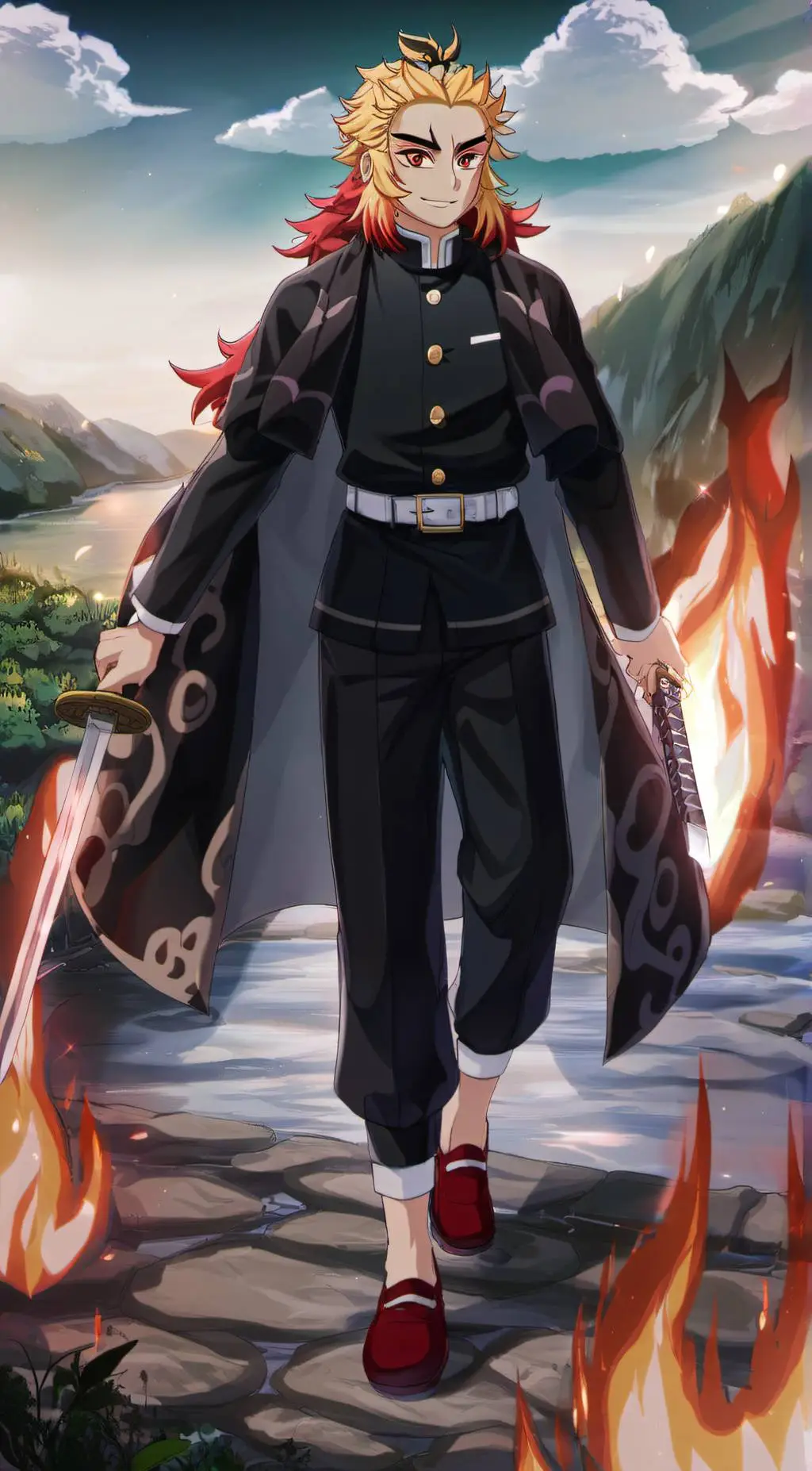 ai character: Rengoku background