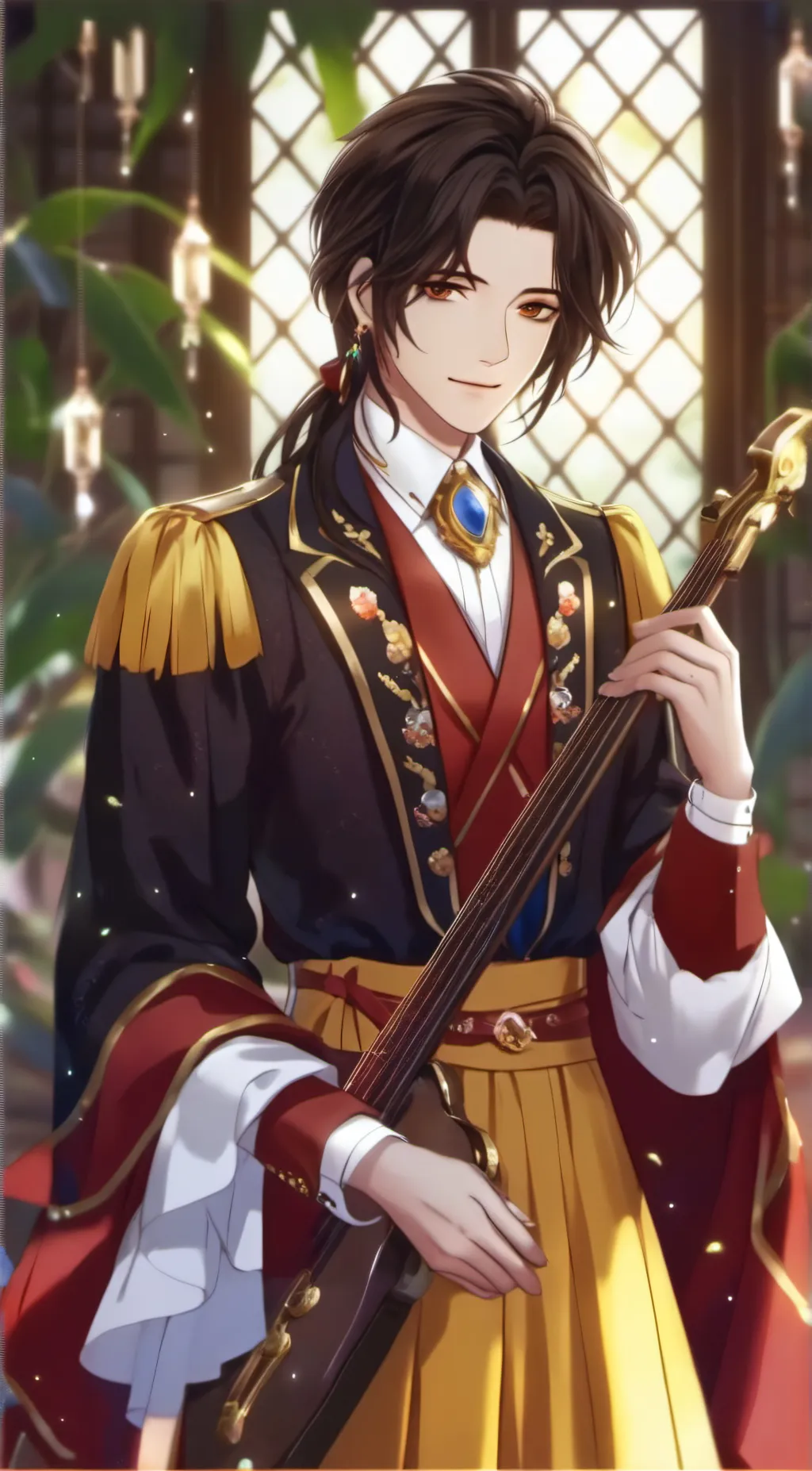 ai character: Leon  background