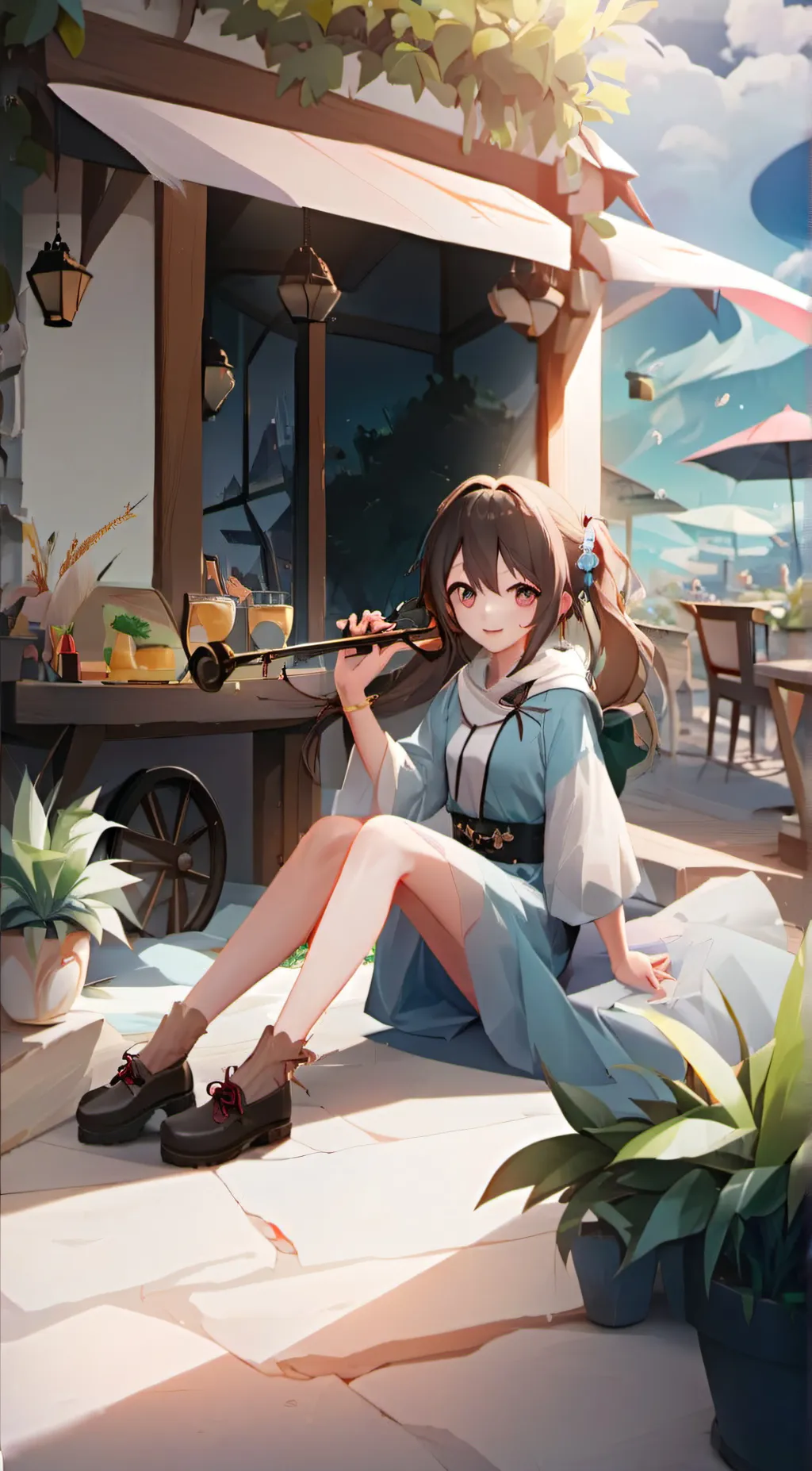 ai character: Ashley  background