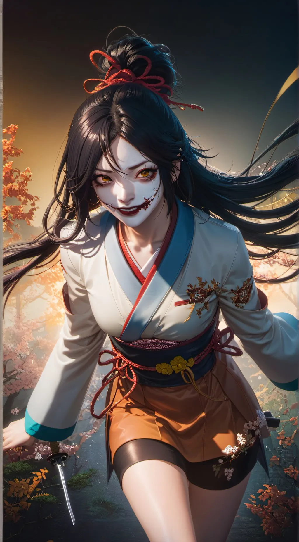 ai character: -Kuchisake-onna- background