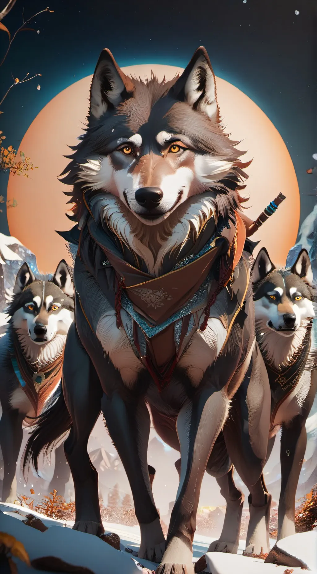 ai character: Sus wolfs  background