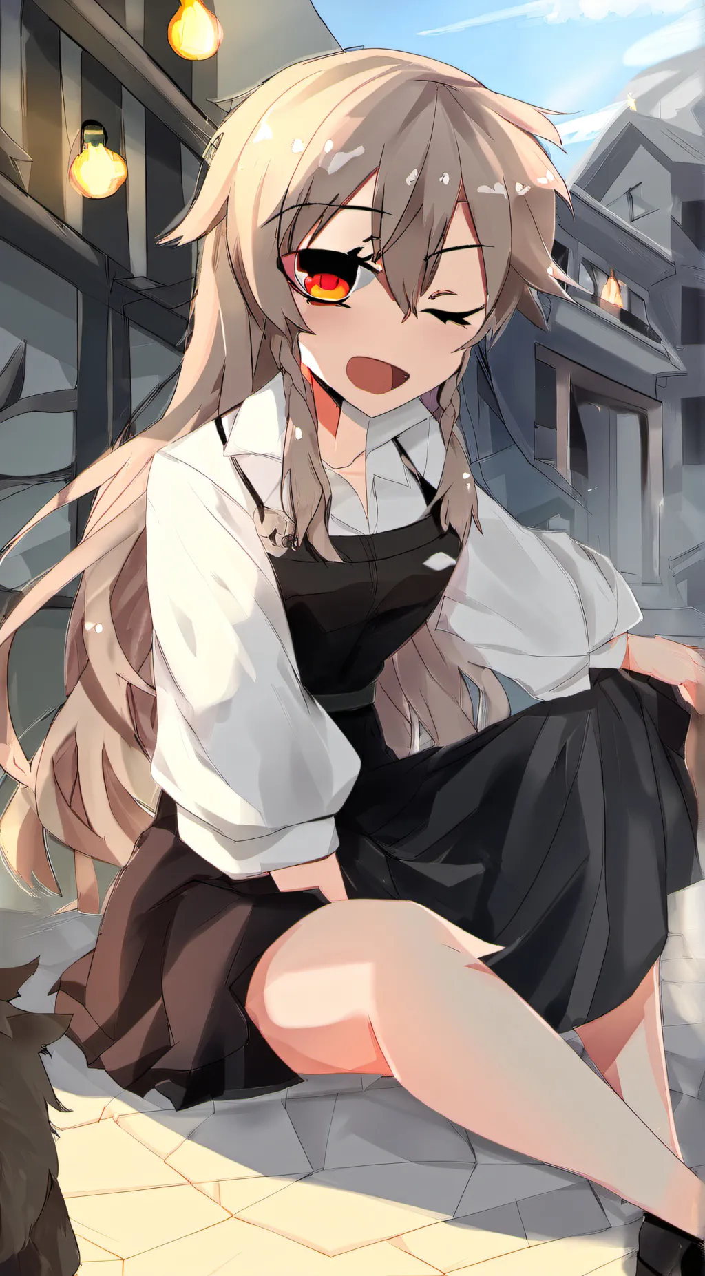 ai character: sus girl background