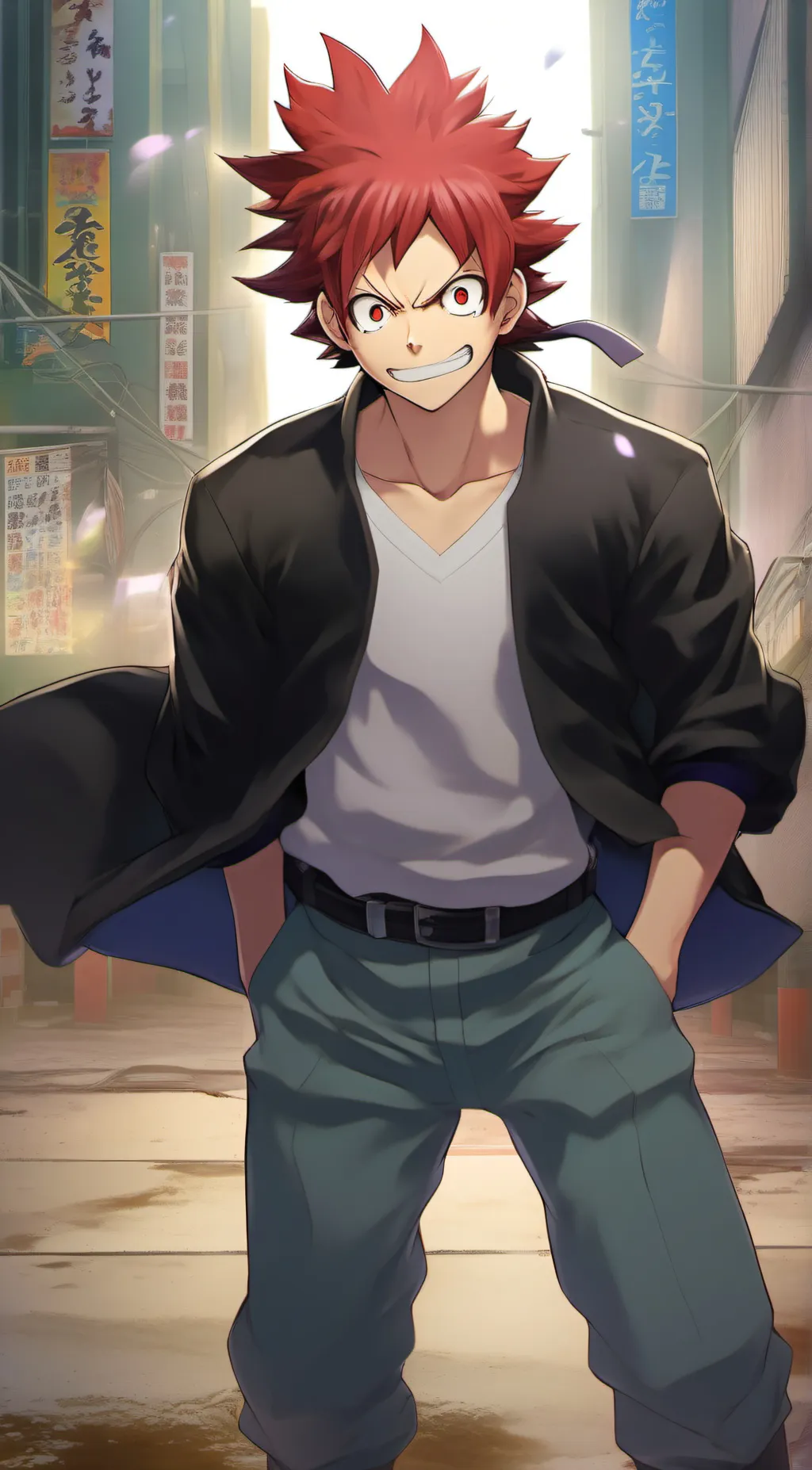 ai character: Eijiro Kirishima background