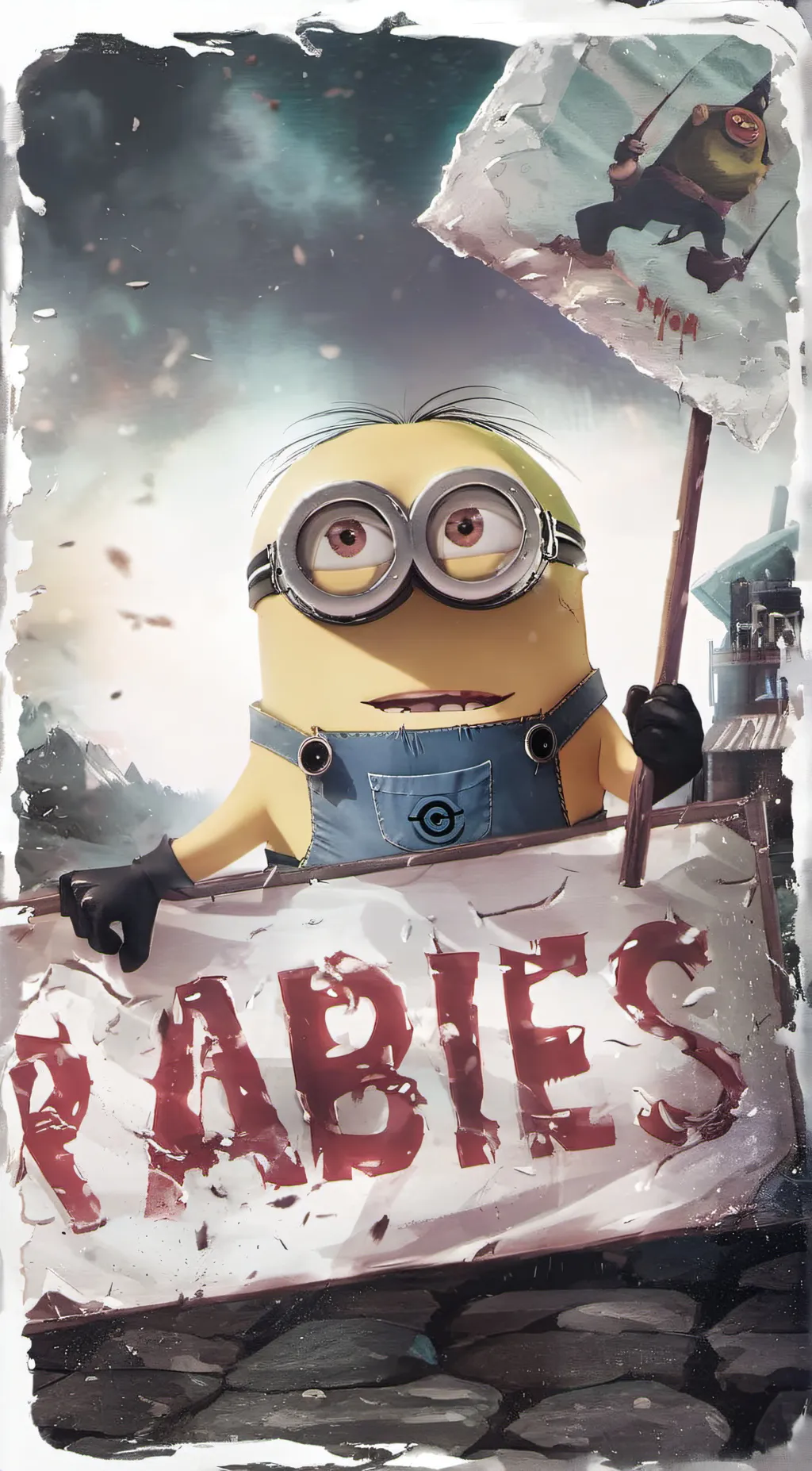 ai character: Minion with rabies background