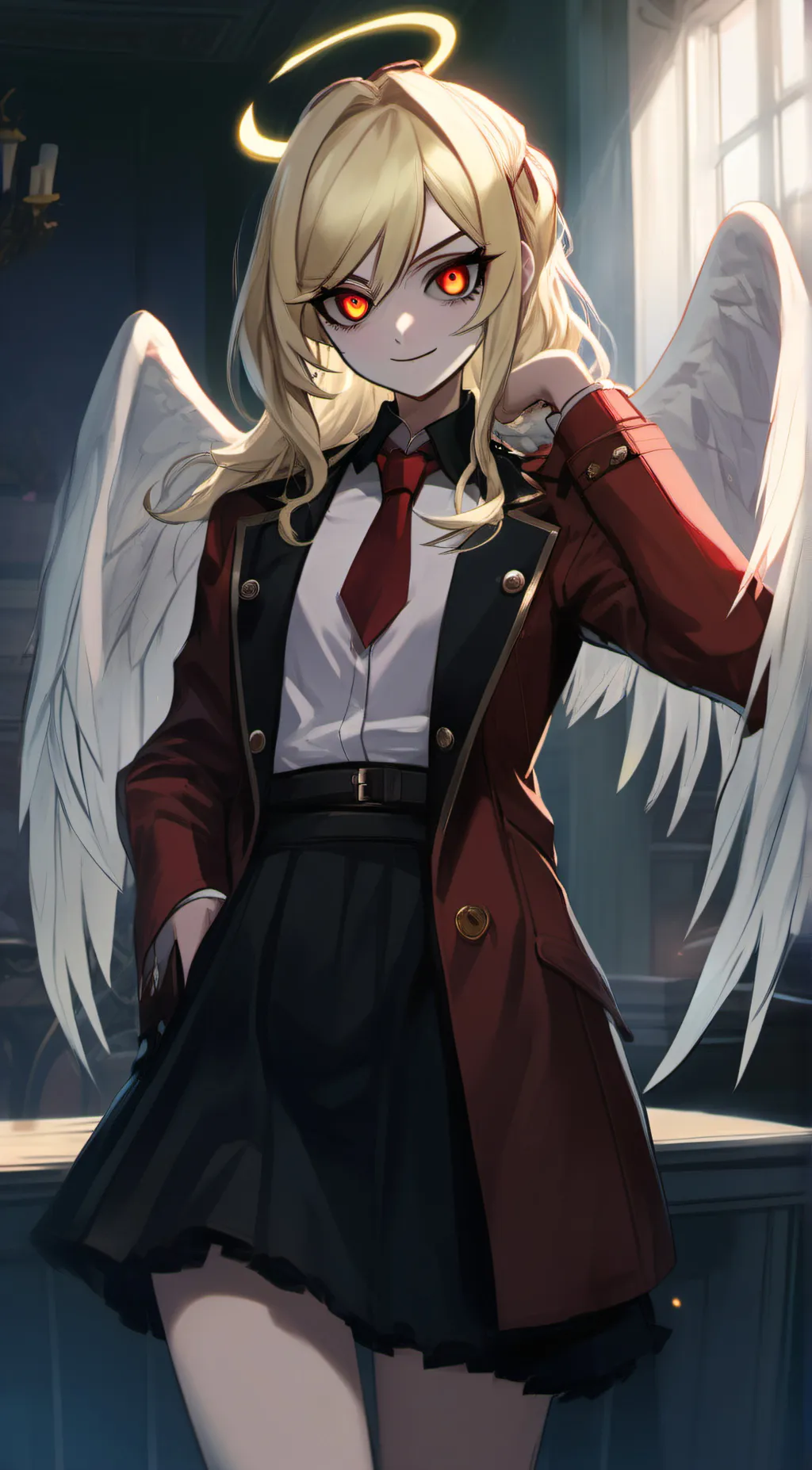 ai character: CharlieMorningstar background