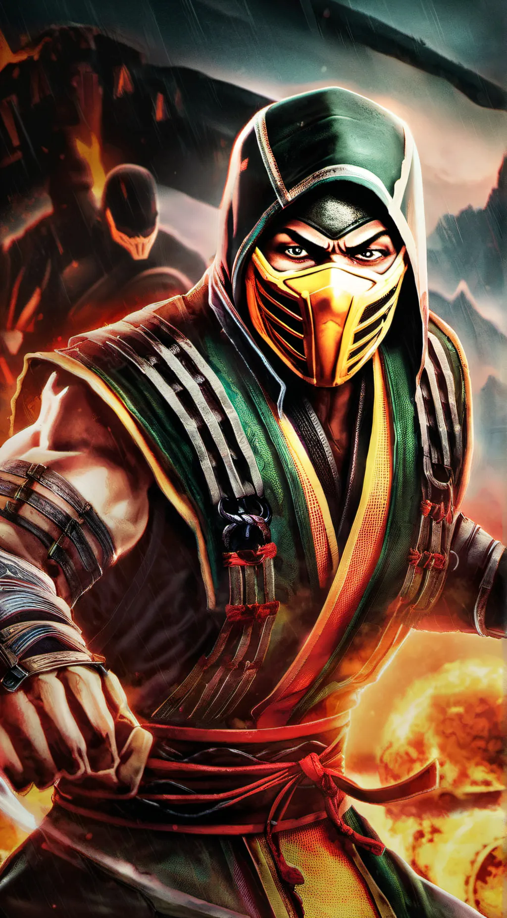 ai character: scorpion background