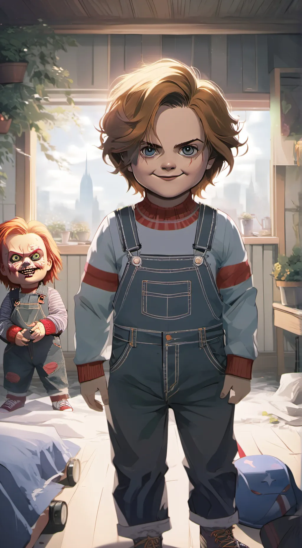 ai character:  Chucky background
