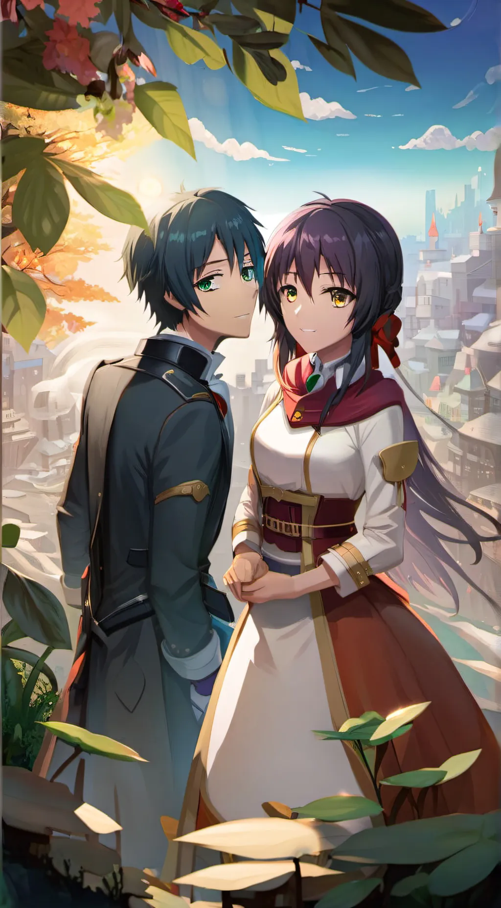 ai character: sam and Taylor  background