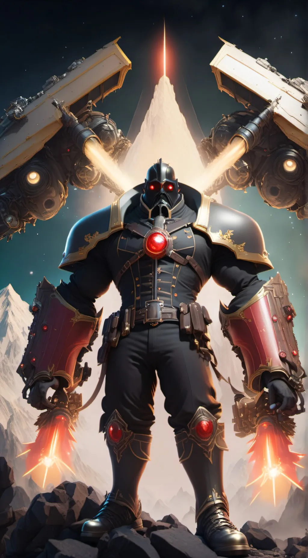 ai character: titan laserman background