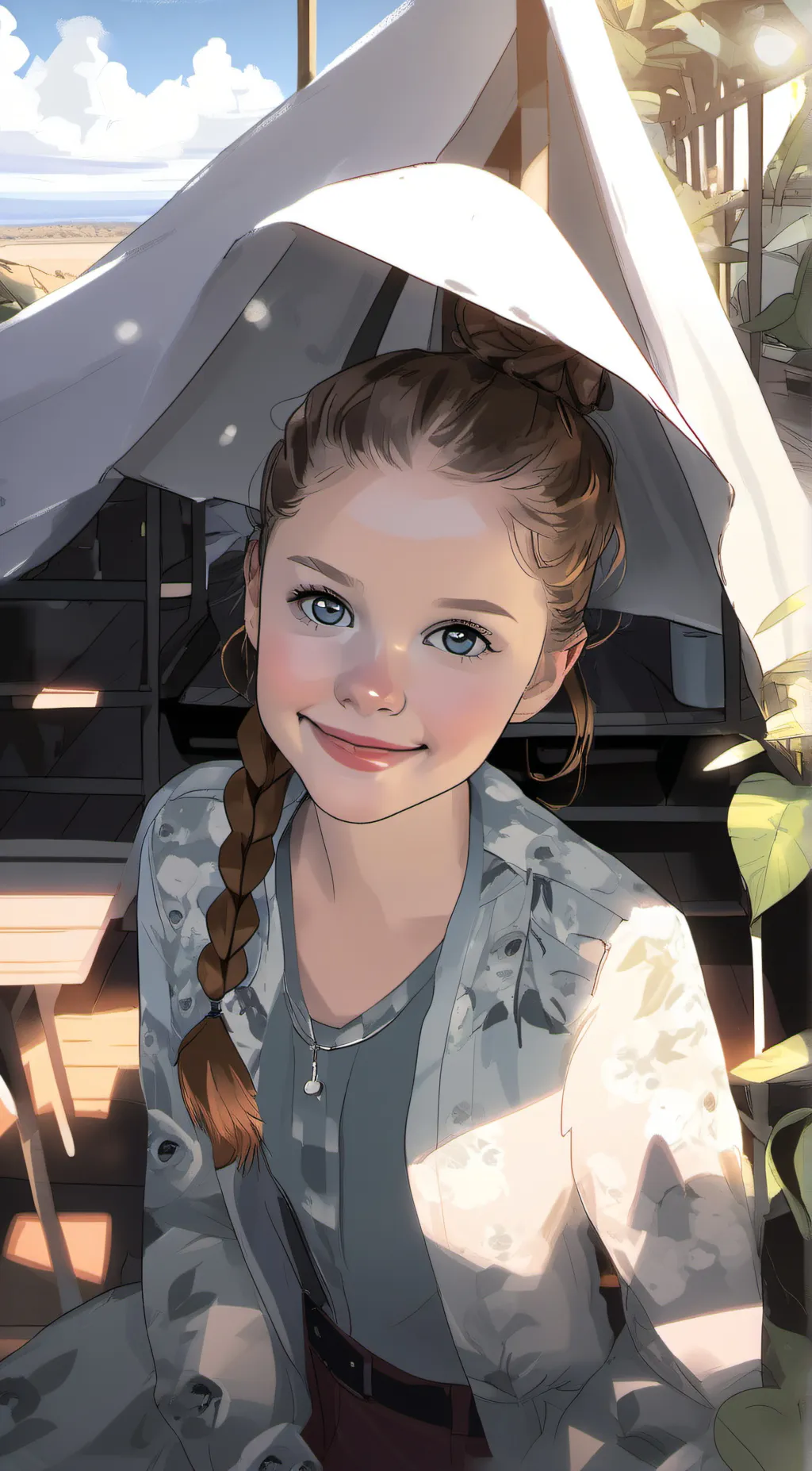 ai character: autumn background