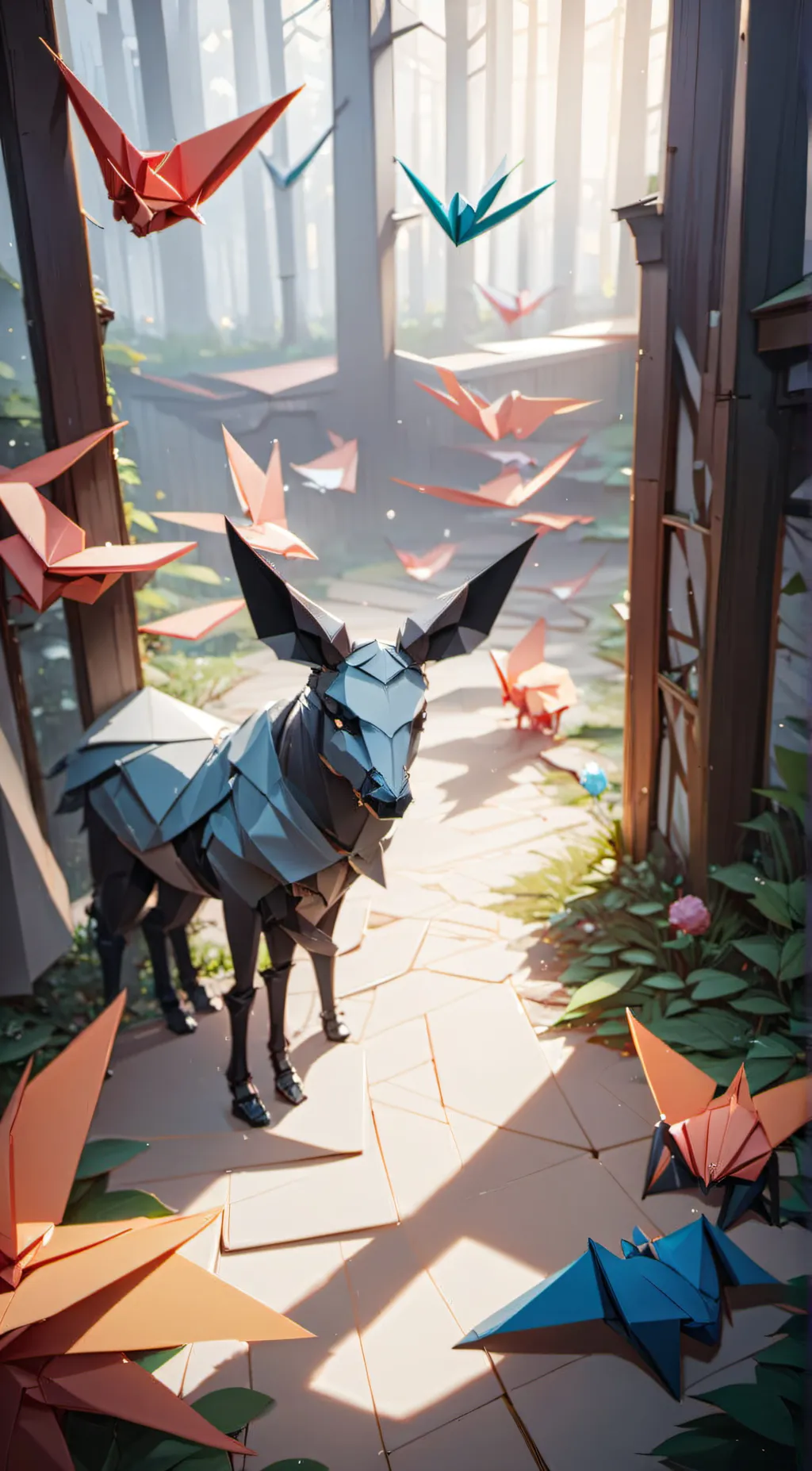 ai character: Origami King background