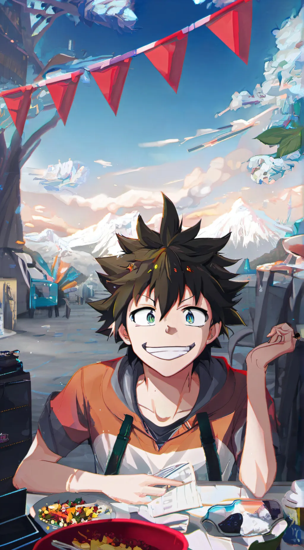 ai character: Deku background