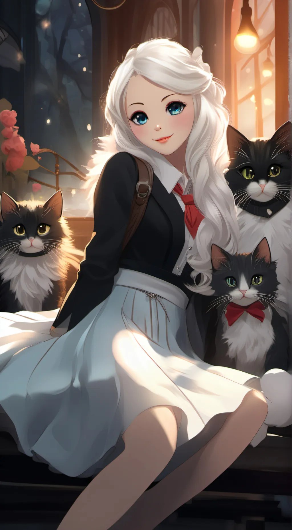 ai character: cute cat background