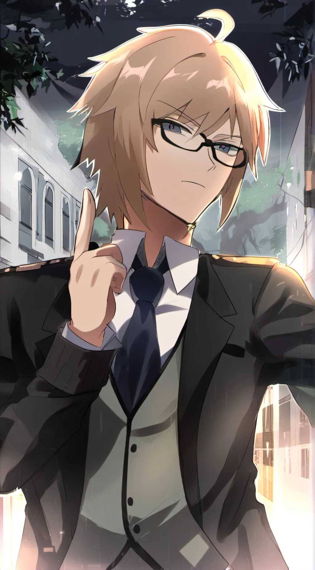 ai character: Byakuya Togami background