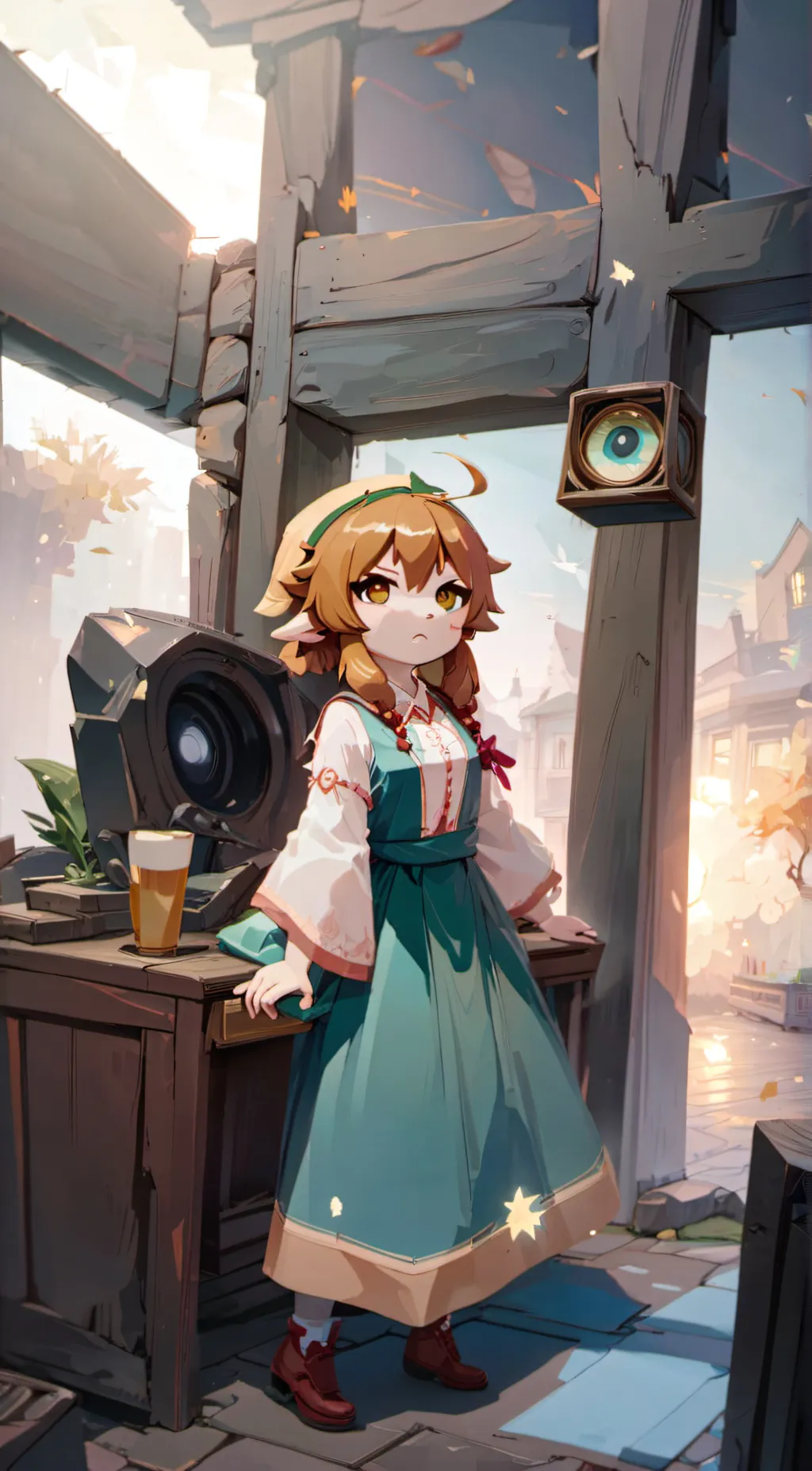 ai character: Rose background