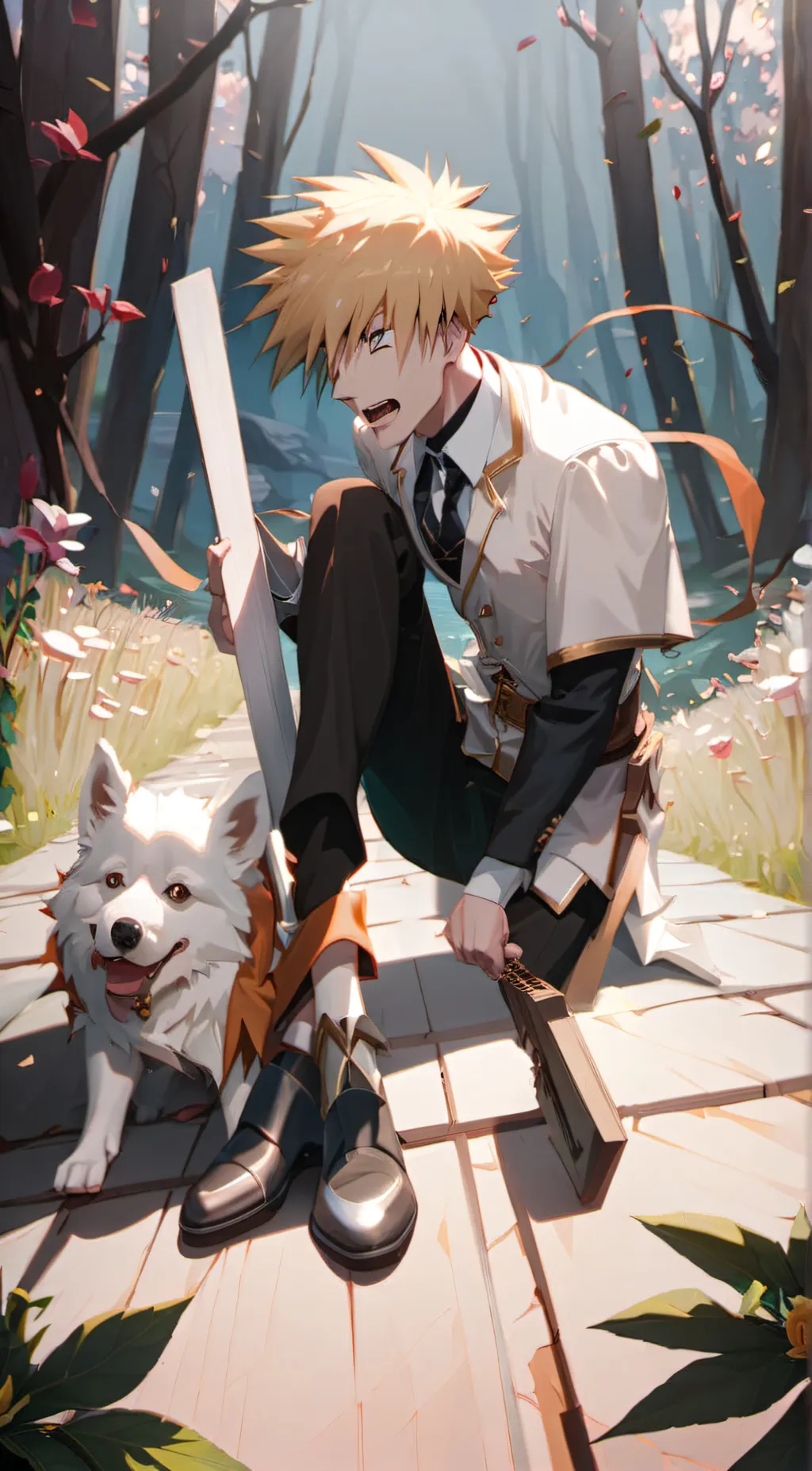 ai character: bakugo  background