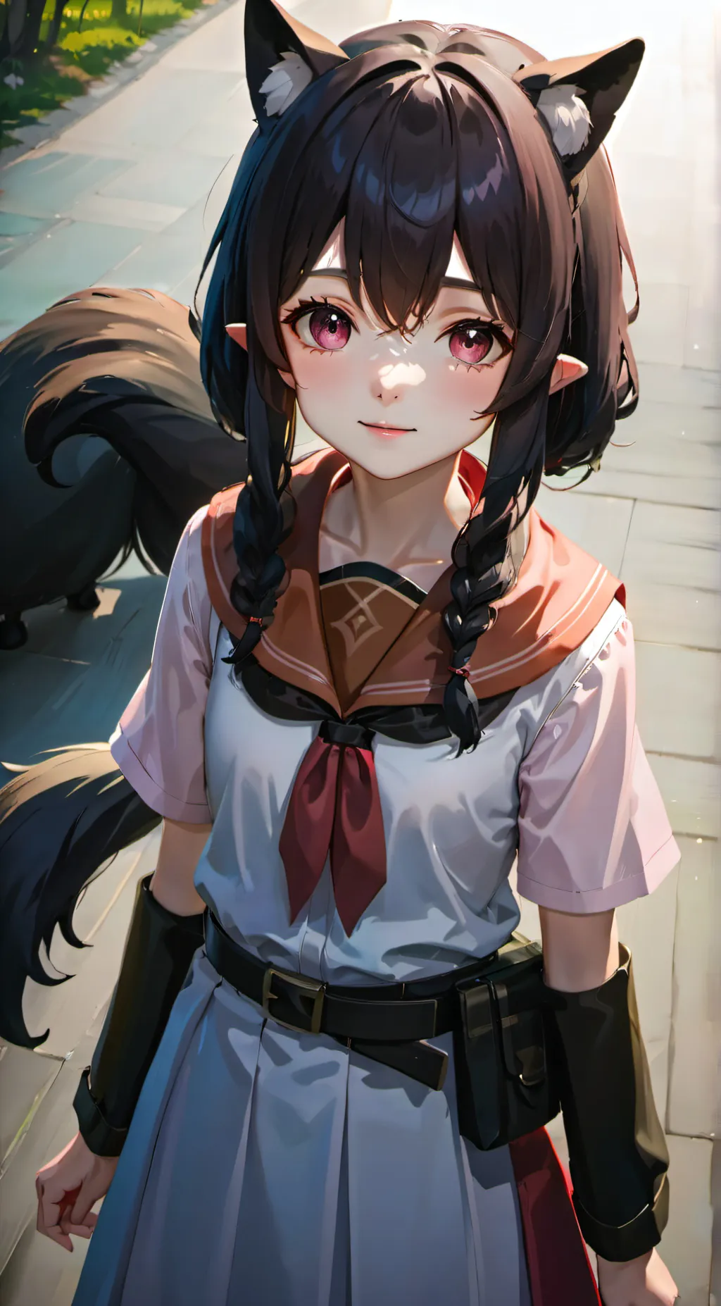 ai character: Coral background