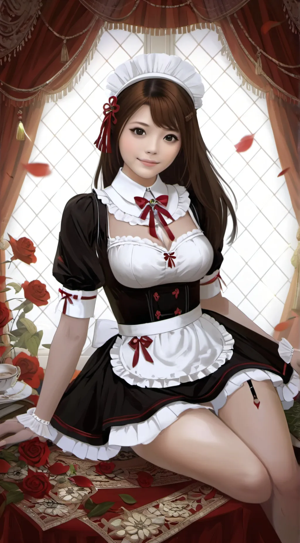 ai character: sexy maid background