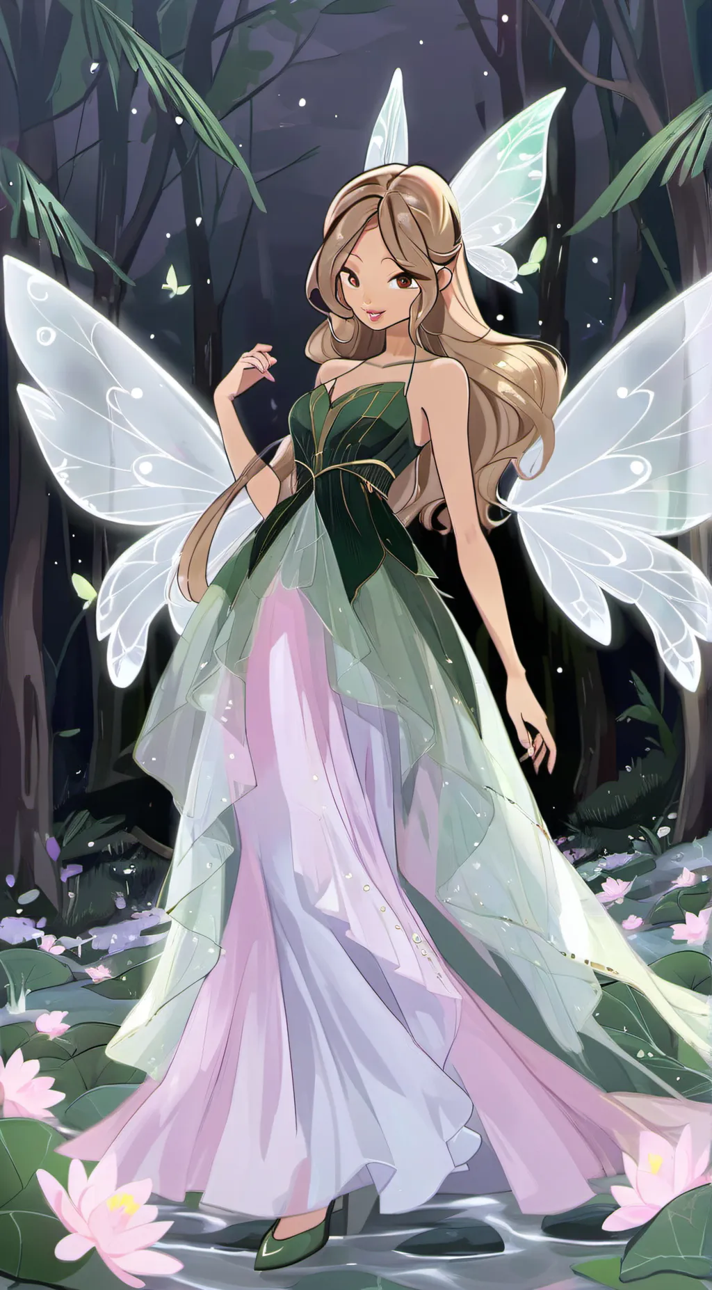 ai character: Flora background