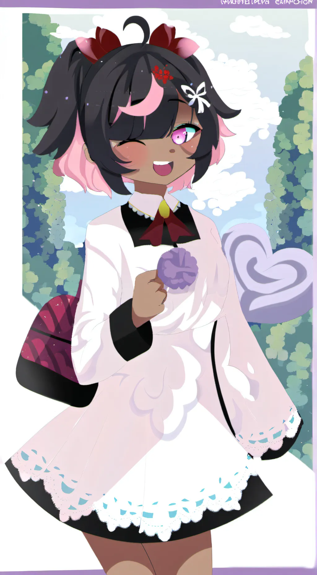 ai character: sky moon background