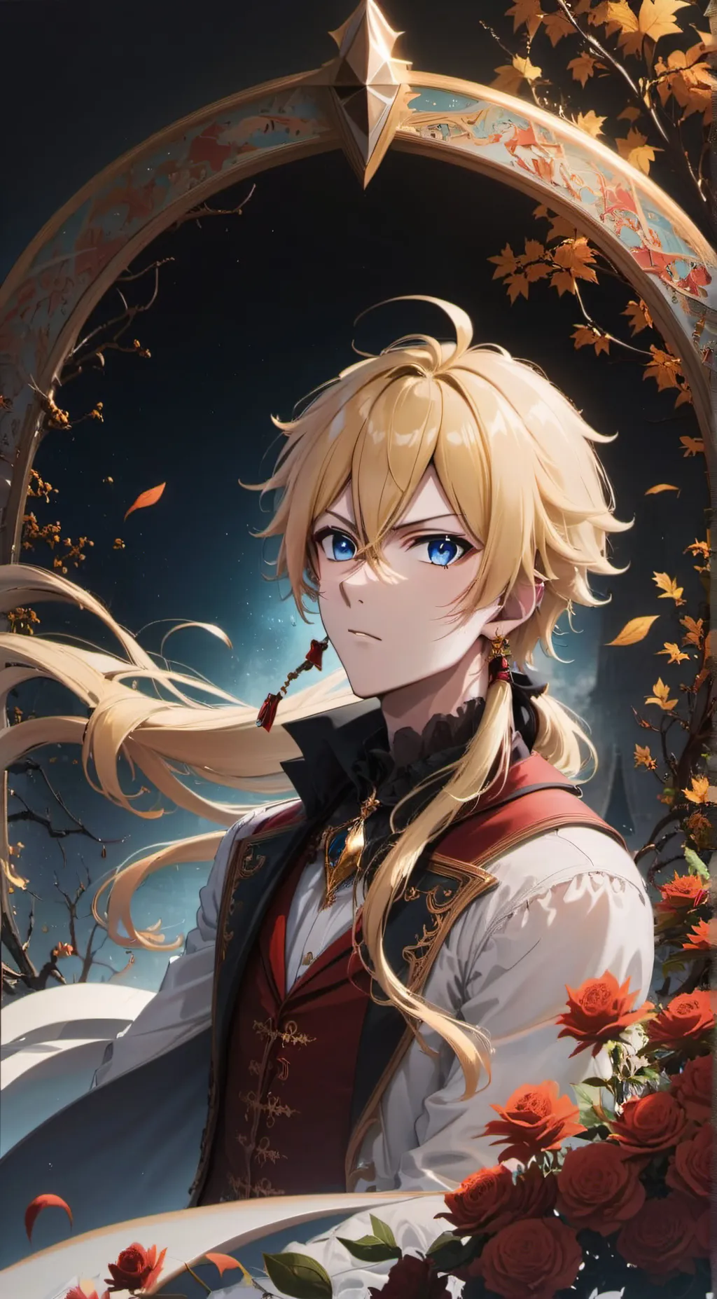 ai character: Jasper Scarlet background