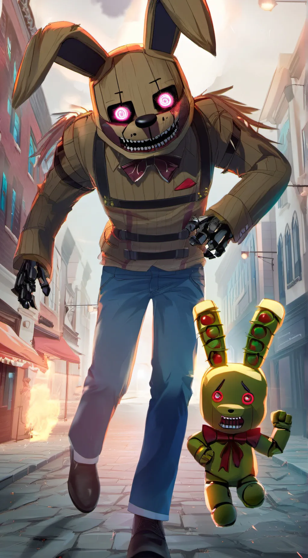 ai character: Springtrap  background