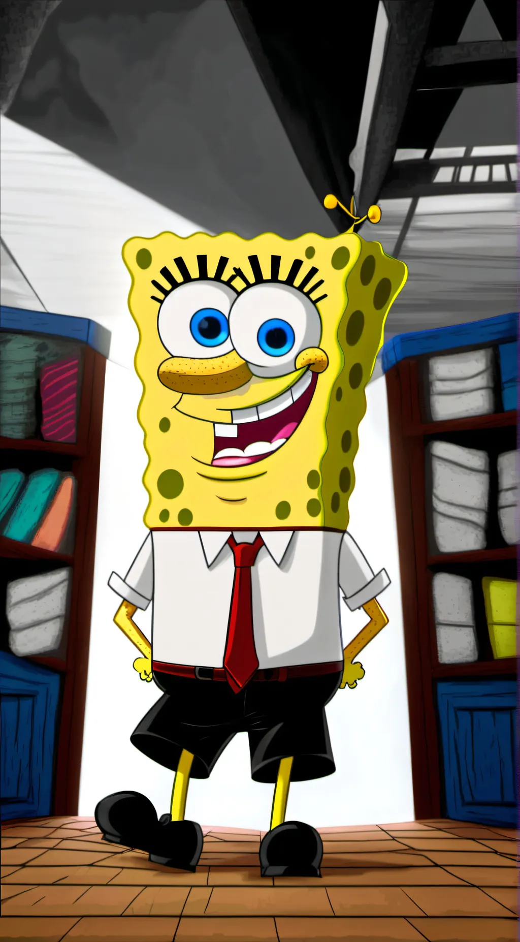 ai character: spongebob background